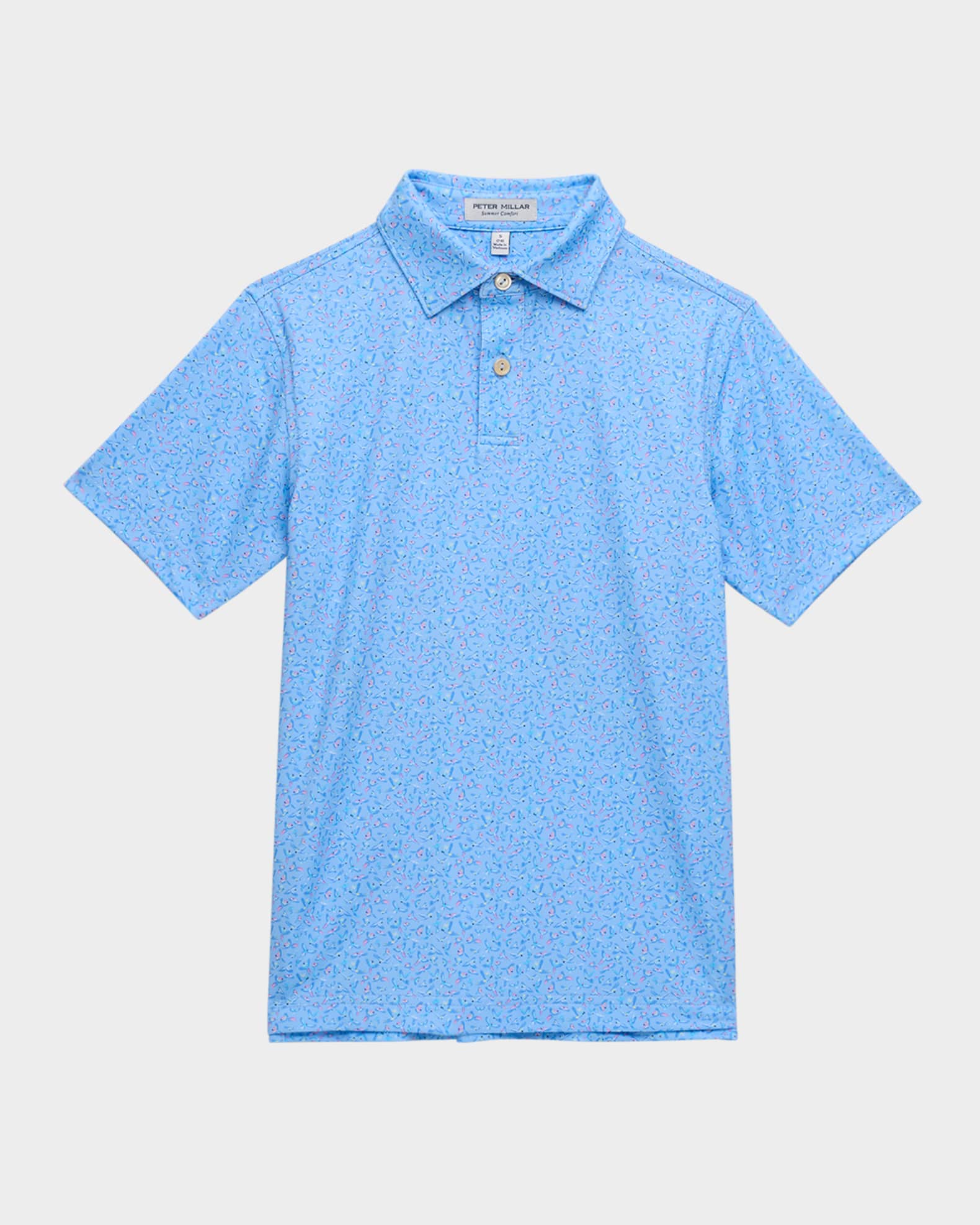 Boy's Macaw Performance Jersey Polo Shirt, Size XS-XL 0