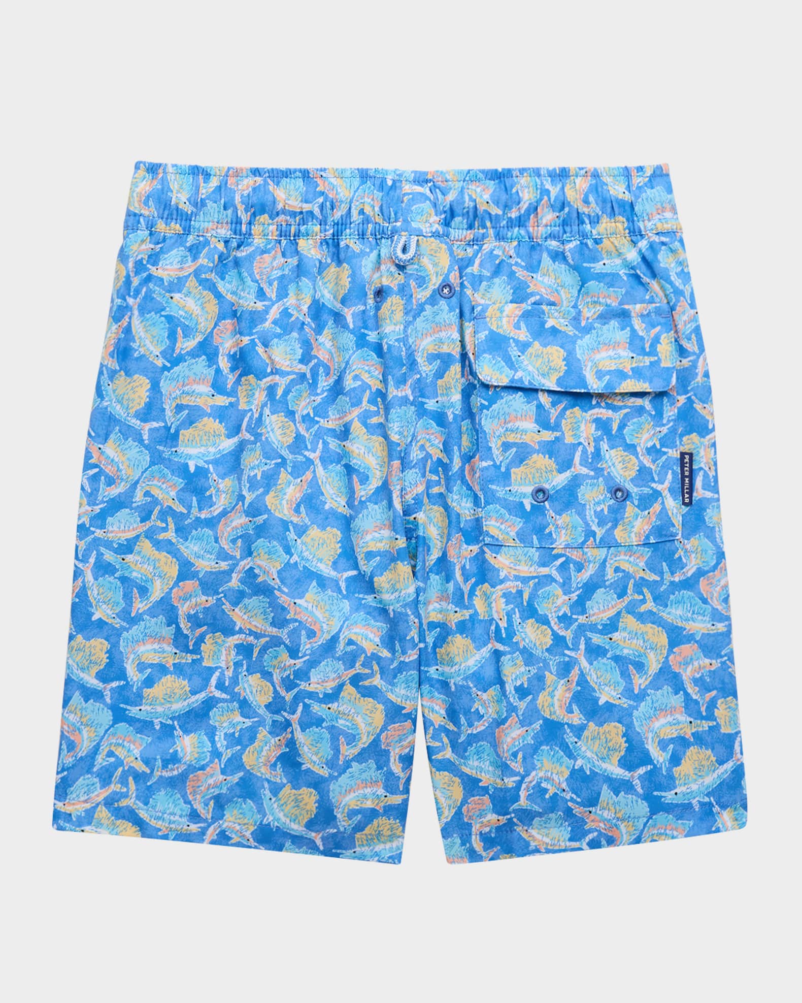 Peter Millar Boy s Tackle The Day Swim Trunks Marina Blue