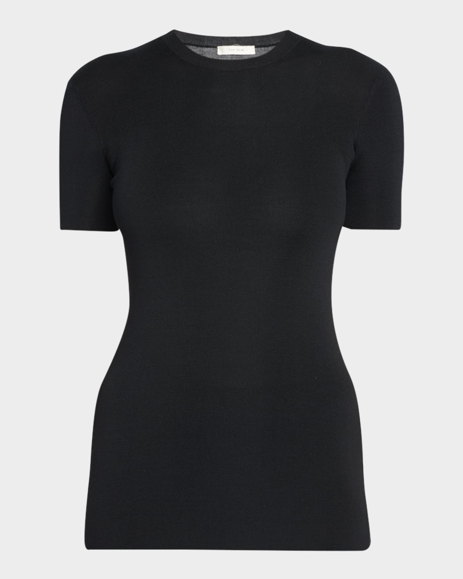 Jannat Classic Fitted Silk Knit Top 0