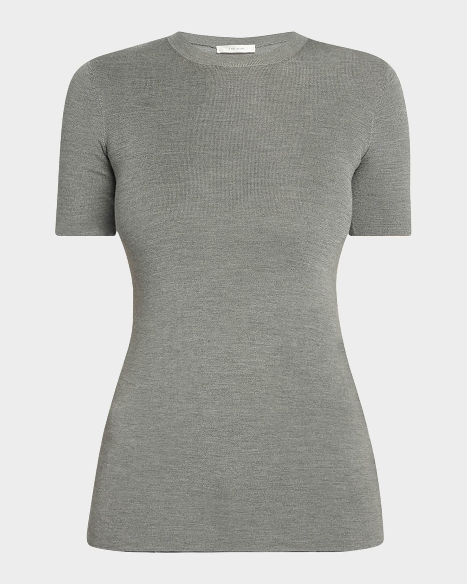 Jannat Classic Fitted Silk Knit Top 0