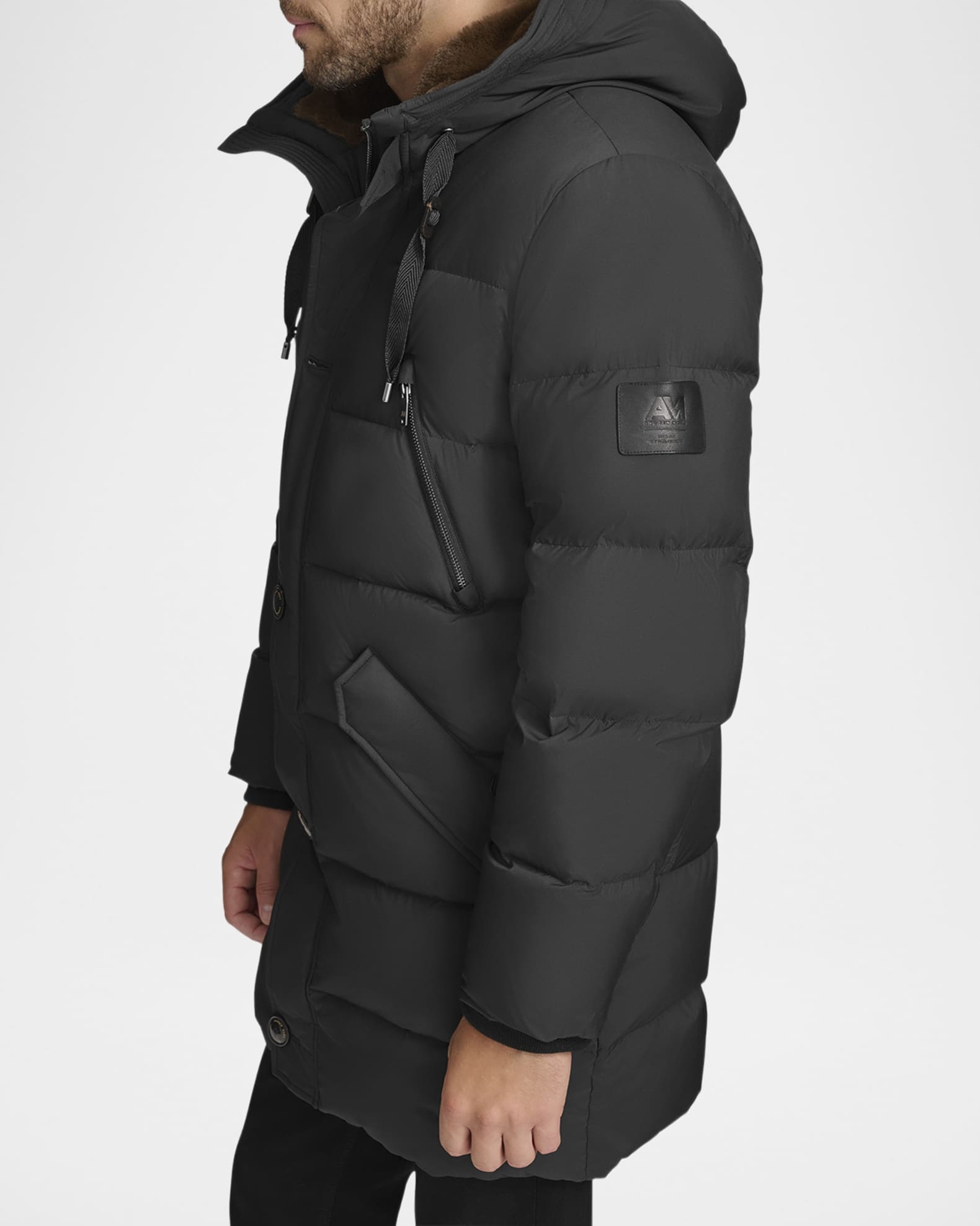 Andrew Marc Men's Down Parka with Faux Rabbit Fur | Neiman