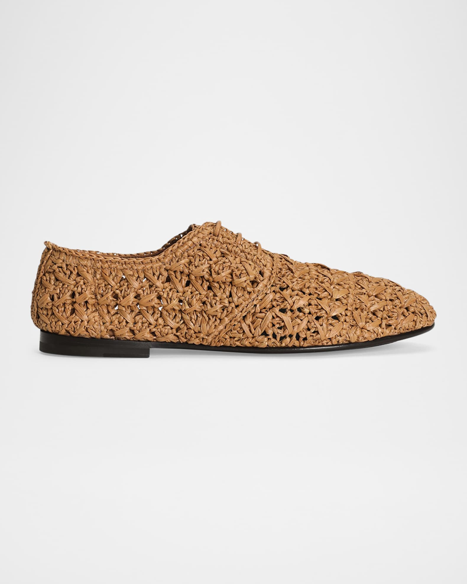Men's Woven Raffia Derby Shoes 0