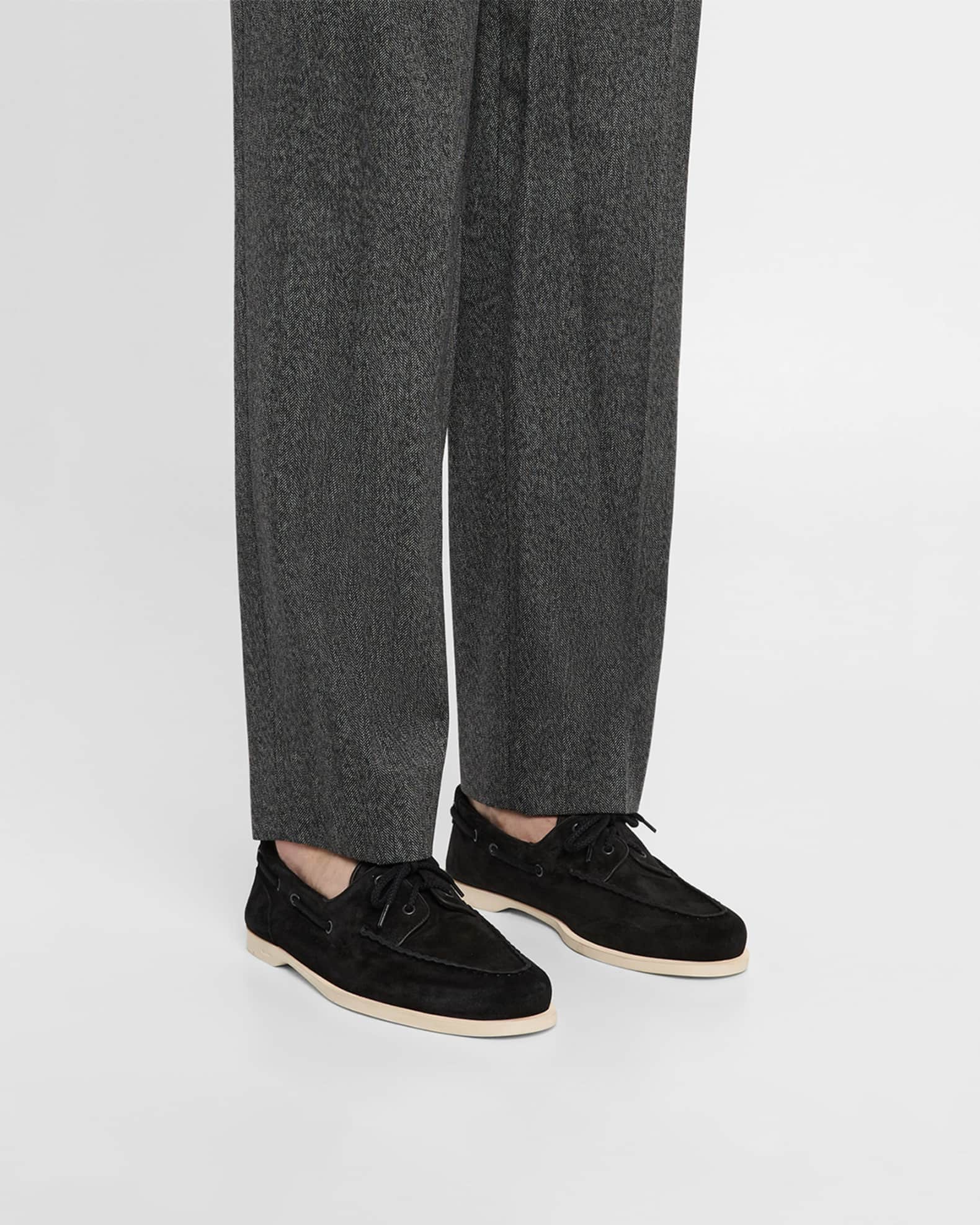 Men's Foil Suede Boat Shoes 1