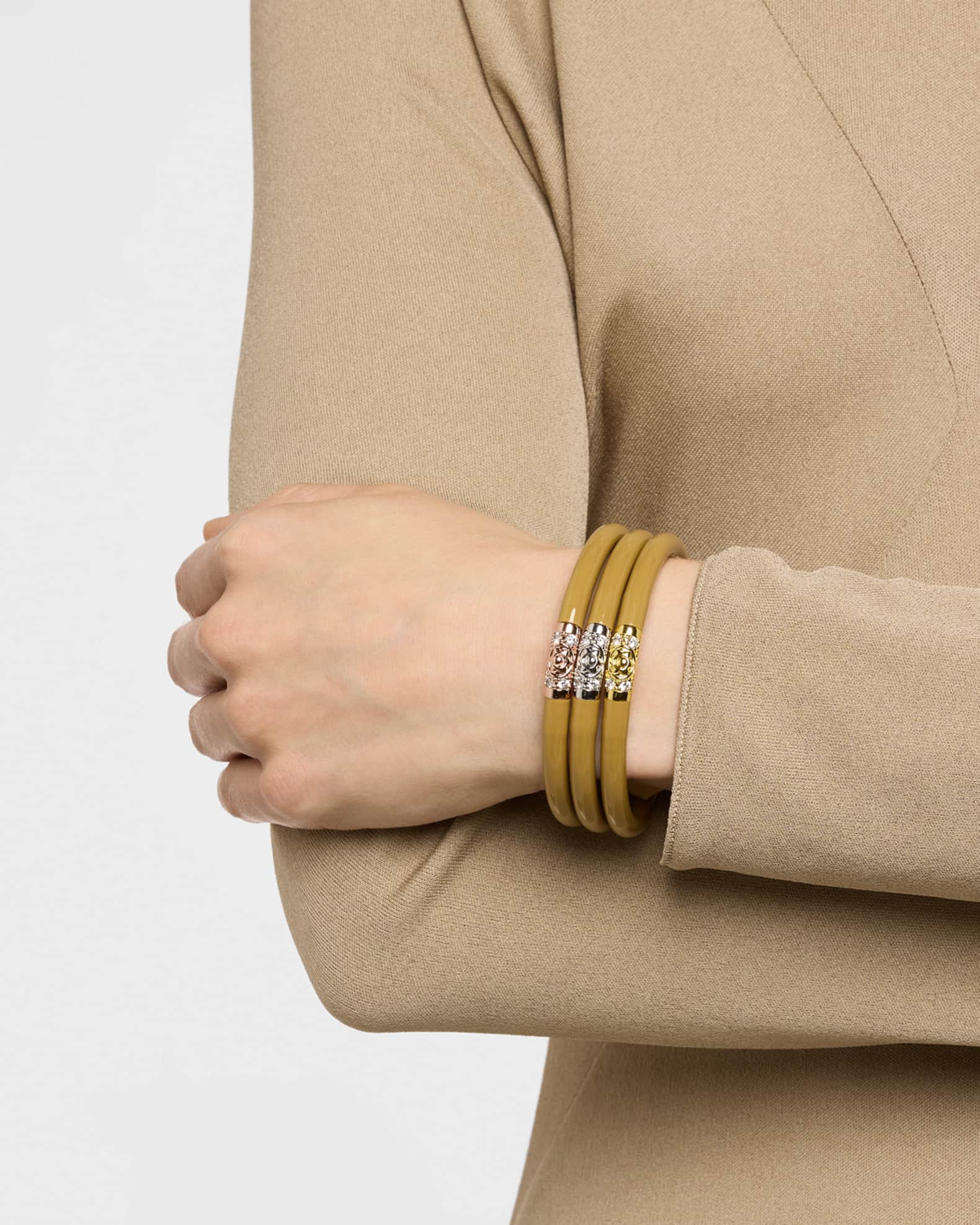 BuDhaGirl Sand Three Kings All Weather Bangle Bracelets, Set