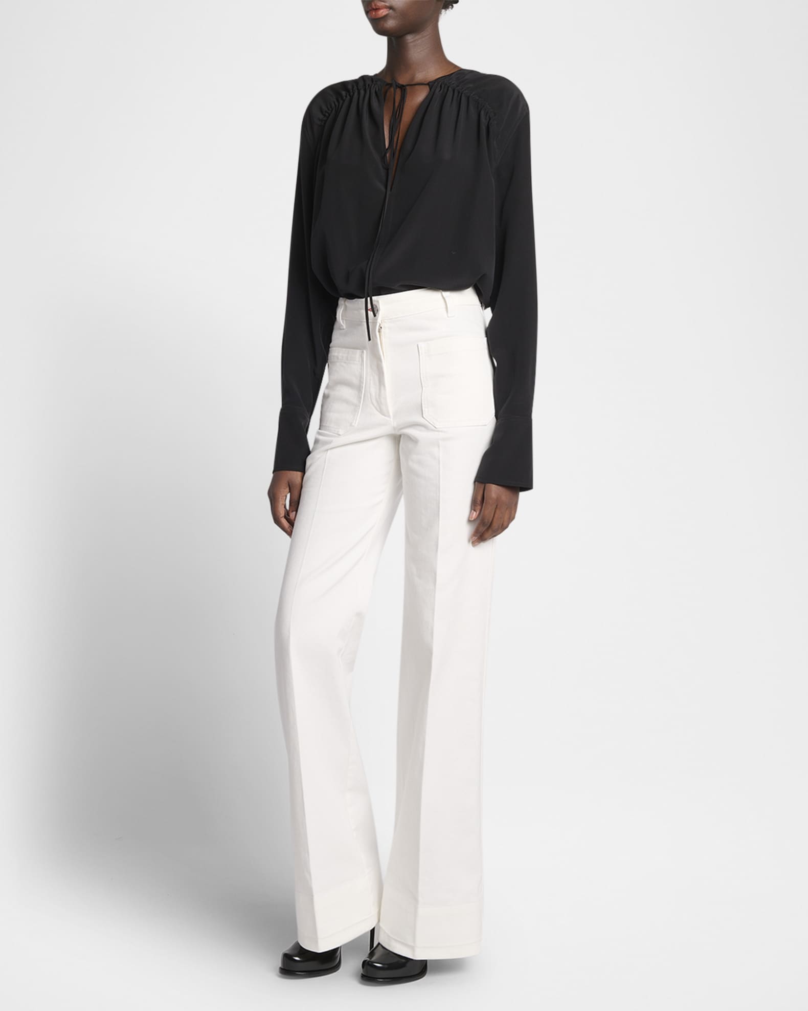 Alina Patch-Pocket Wide-Leg Jeans 1