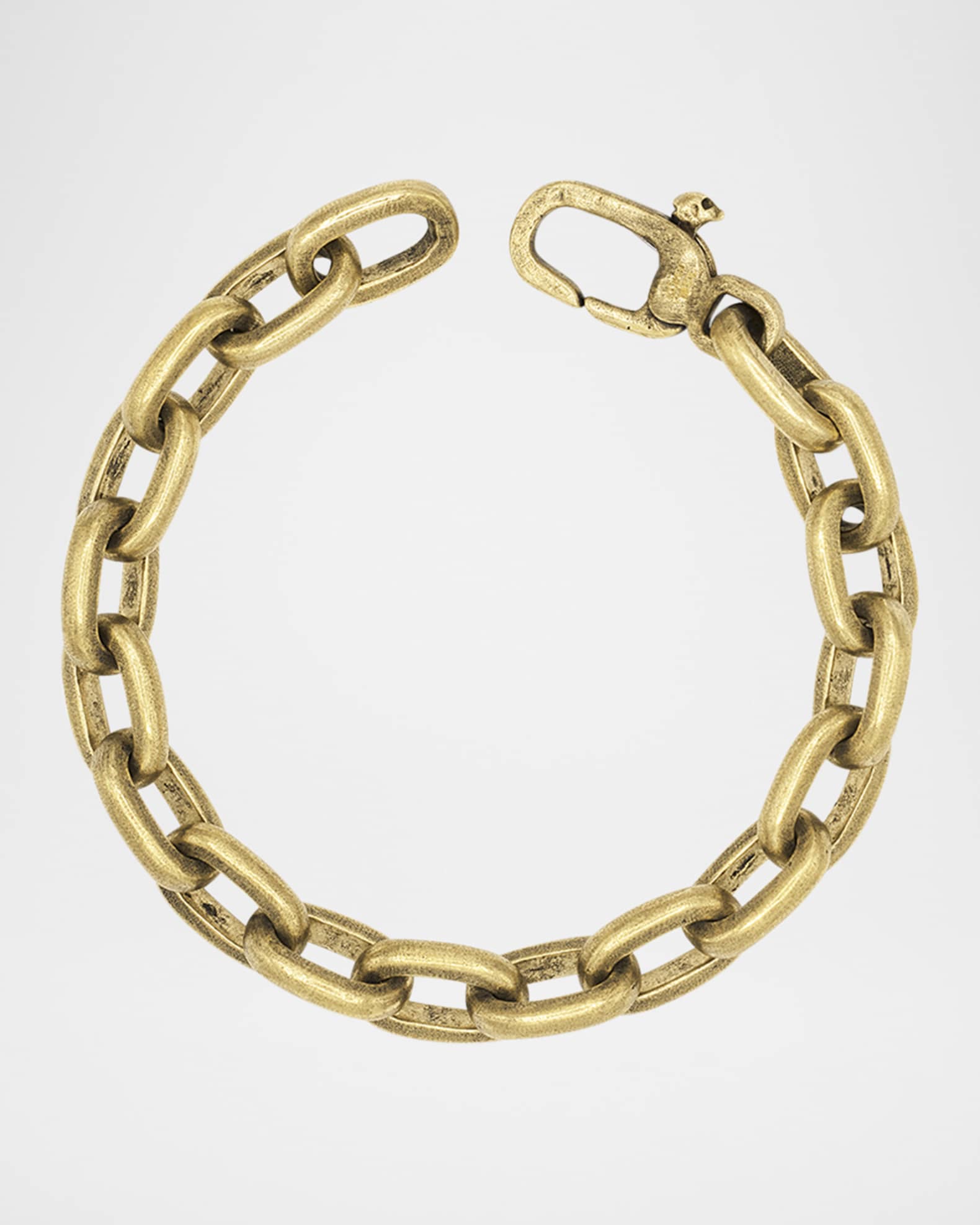 Men's Distressed Brass Link Bracelet, 8"L 0