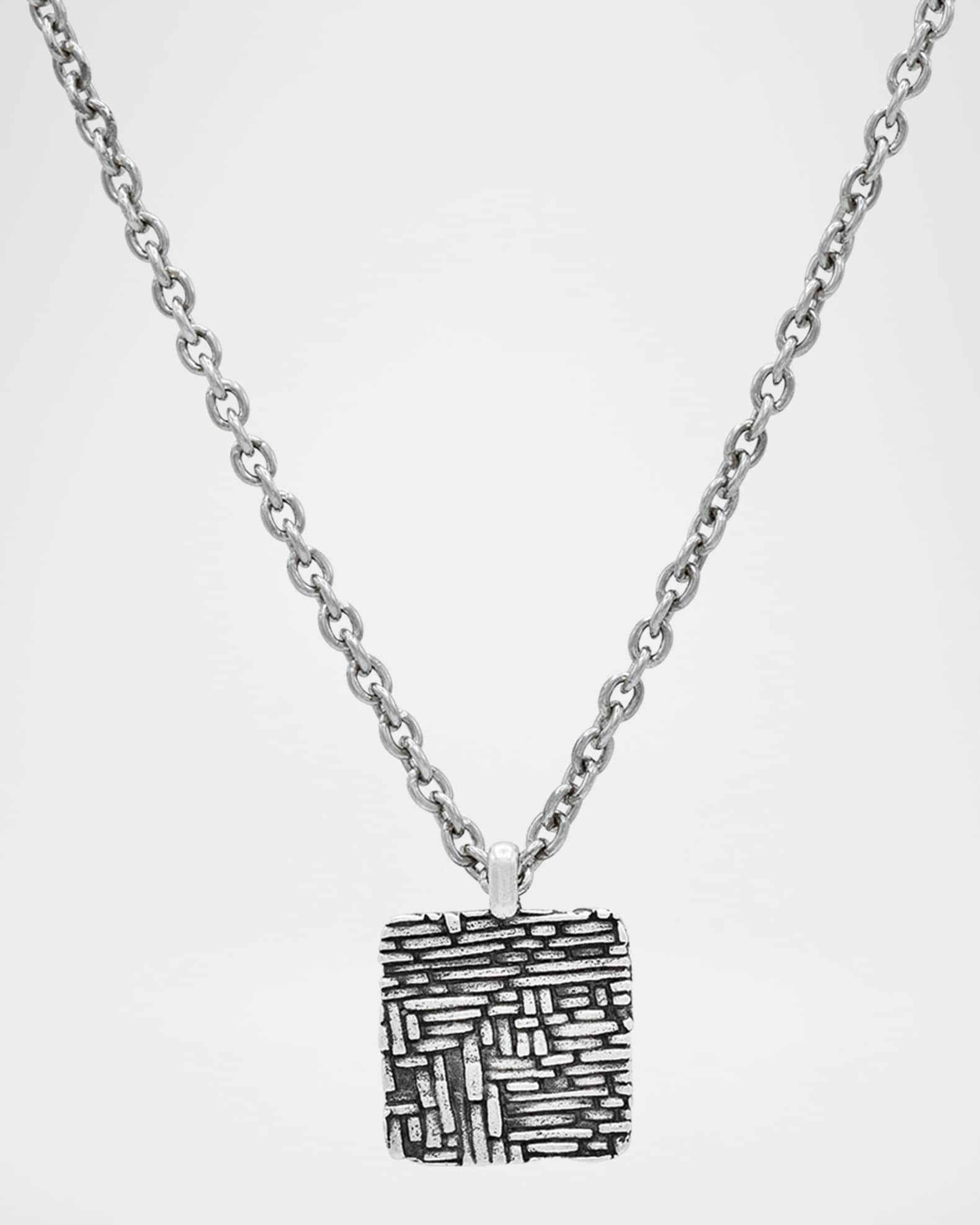 Men's Artisan Sterling Silver Pendant Necklace, 24"L 0