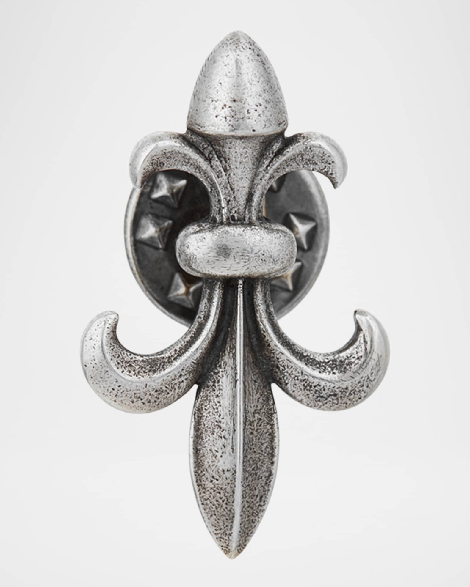 Men's Sterling Silver Fleur De Lis Pin 0