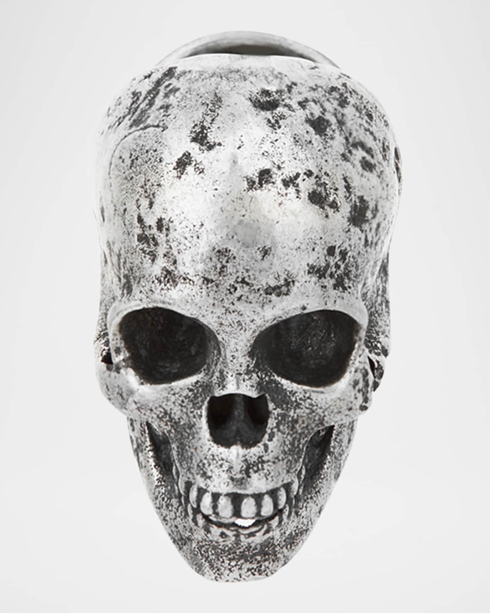Men's Sterling Silver Skull Pin 0
