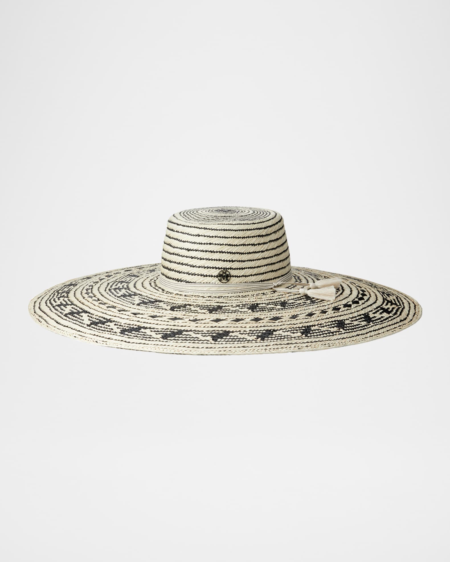 ハット Maison Michel 'Gina' hat Maison Michel Gina Bicolor Straw Floppy Hat | Neiman Marcus