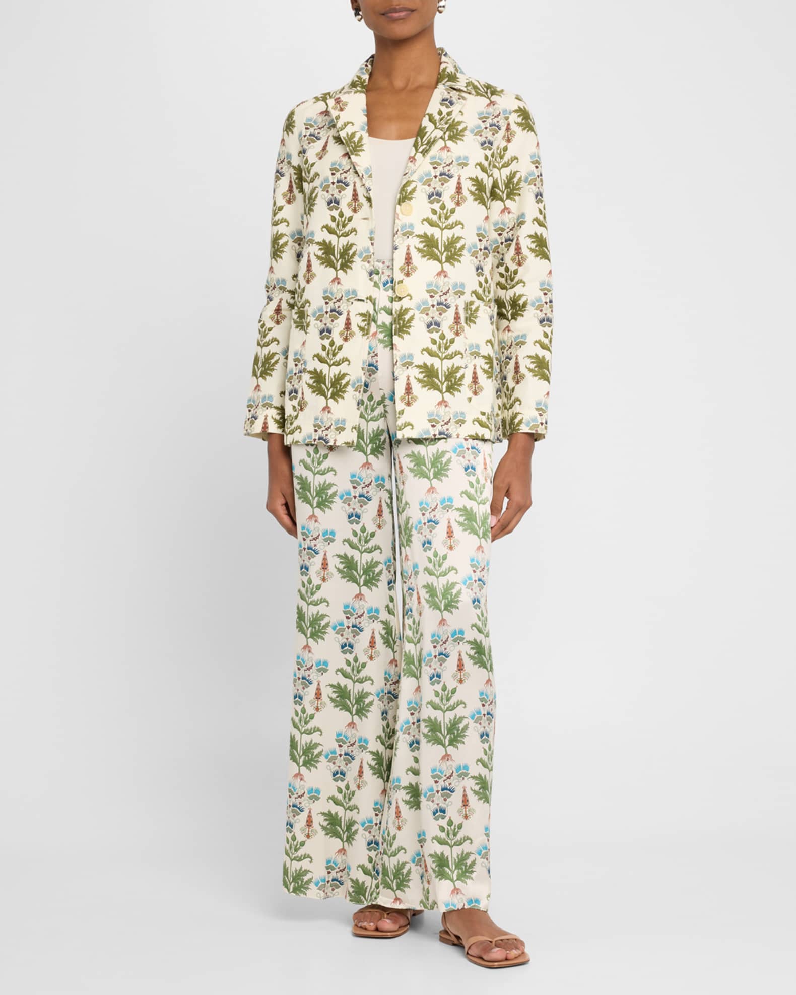Blair Wide-Leg Silk Pants 1