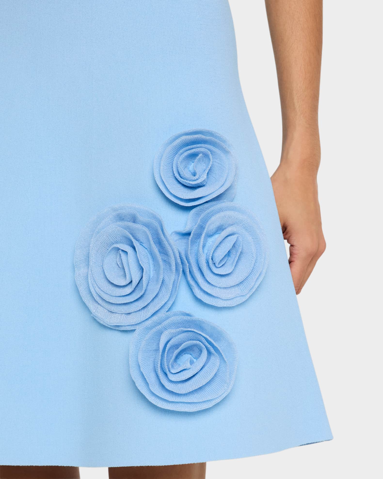 Lela Rose Penelope Rose Applique Knit Sleeveless Dress | Neiman Marcus