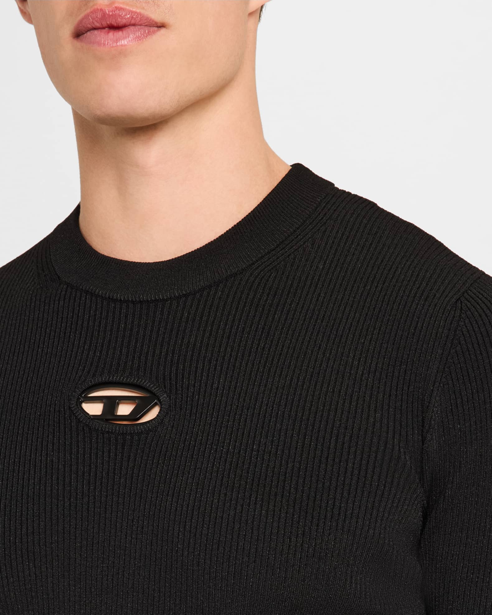 Diesel Men's Oval D Ribbed Sweater | Neiman Marcus