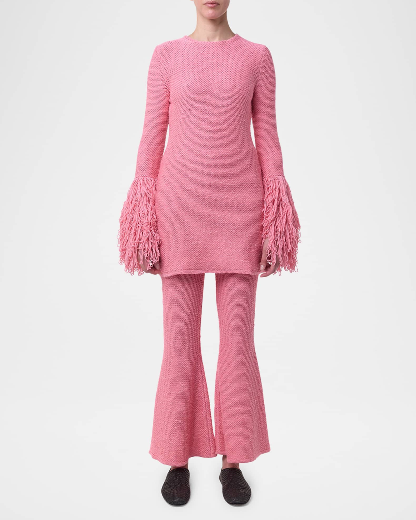 Karpo Cashmere-Silk Knit Flare Pants 1