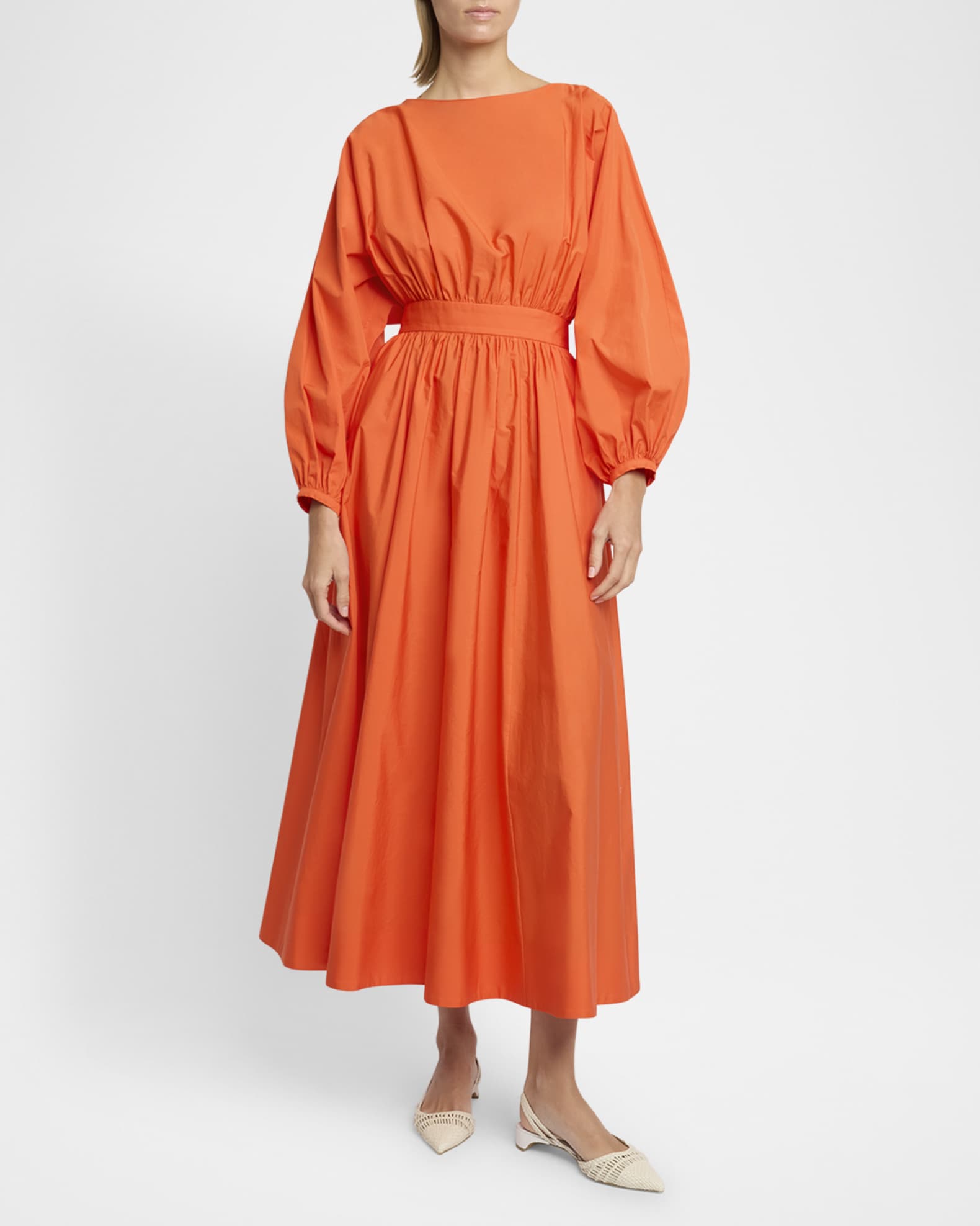 Ahmose Gathered Long-Sleeve Maxi Dress 1
