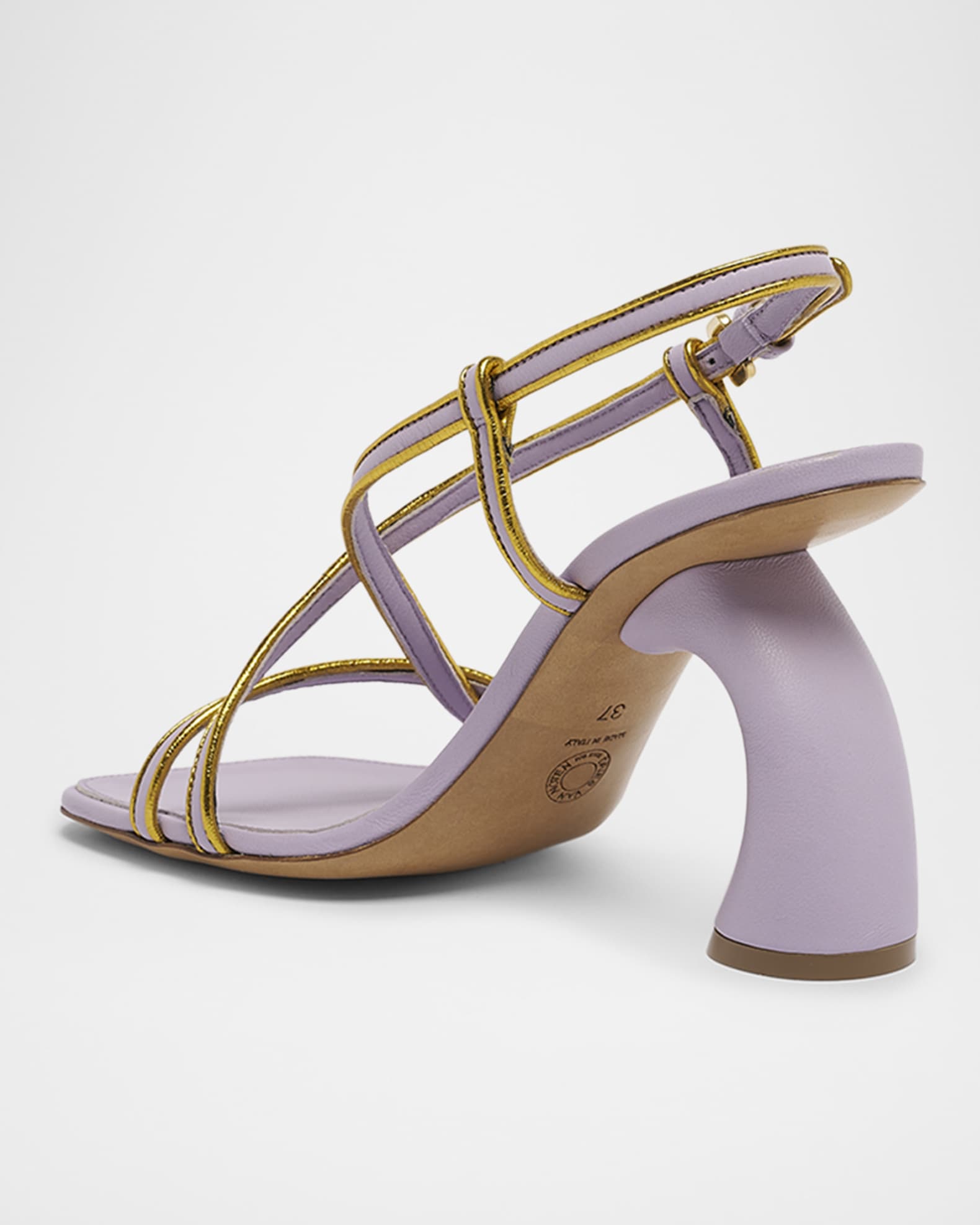 【DRIES VAN NOTEN】75 leather sandals レザーサンダル Lilac 75 leather sandals in purple - Dries Van Noten | Mytheresa