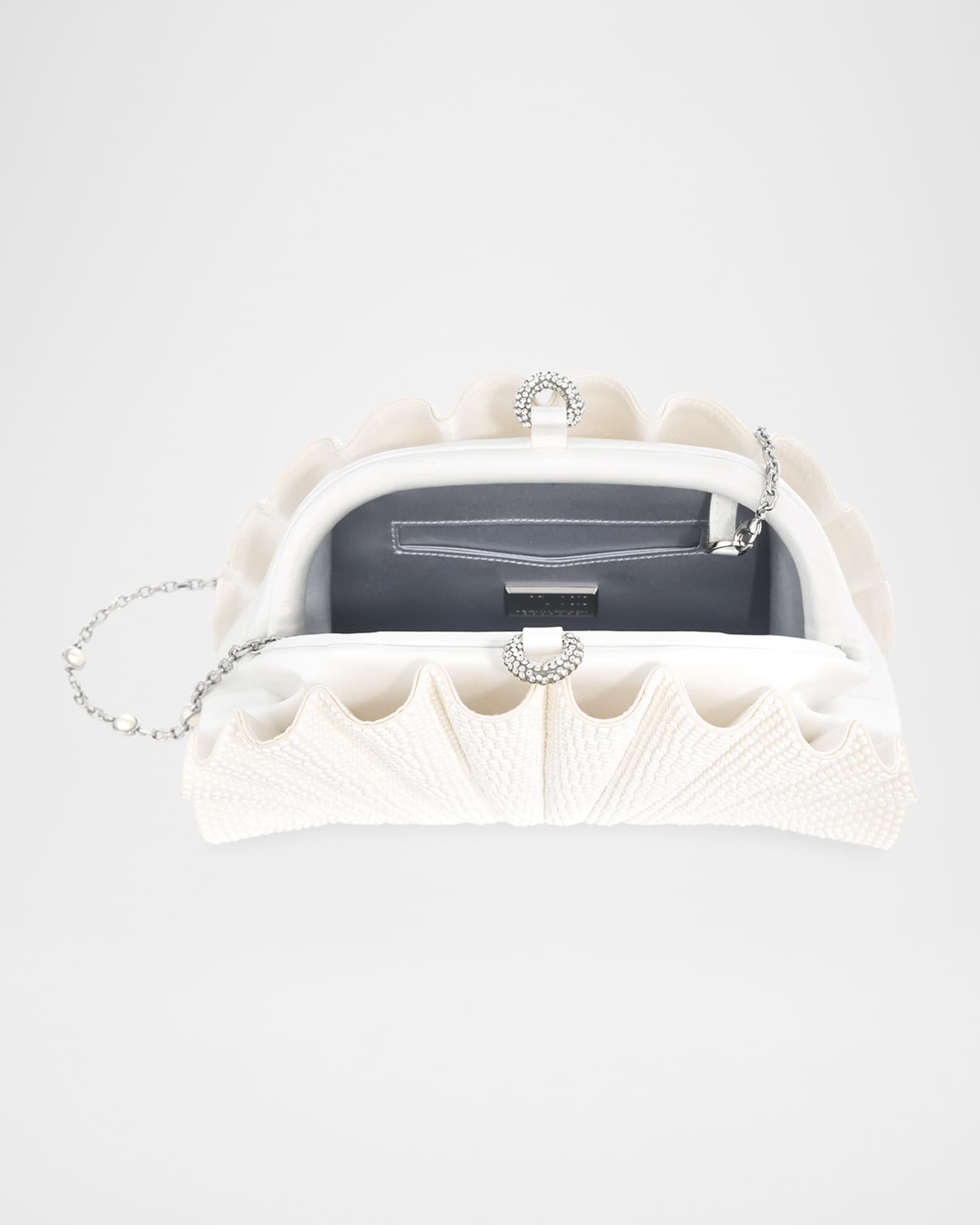 Origami Pearly Embellished Fan Clutch Bag 1