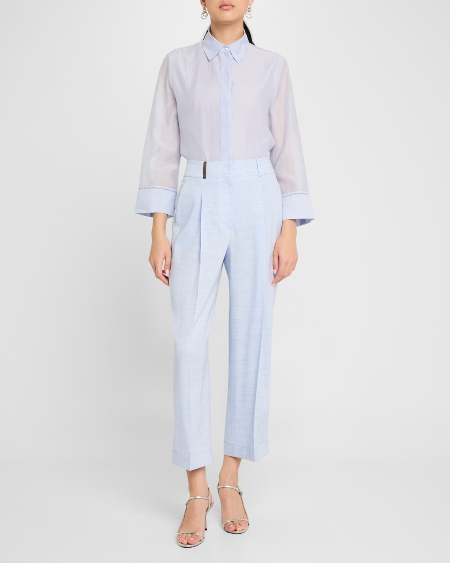 Cropped Straight-Leg Pants 1