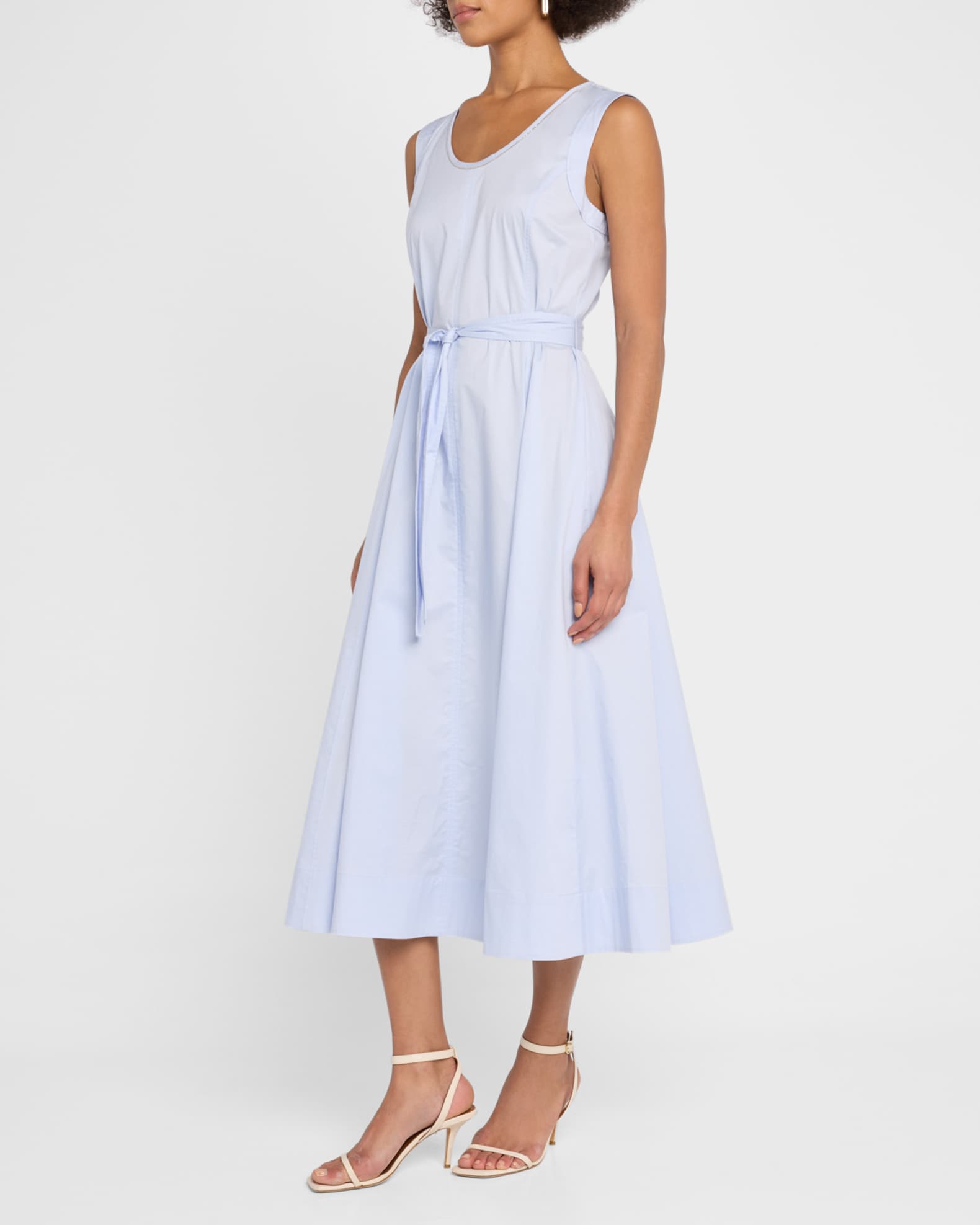 Sleeveless Chain-Trim Midi Dress 1