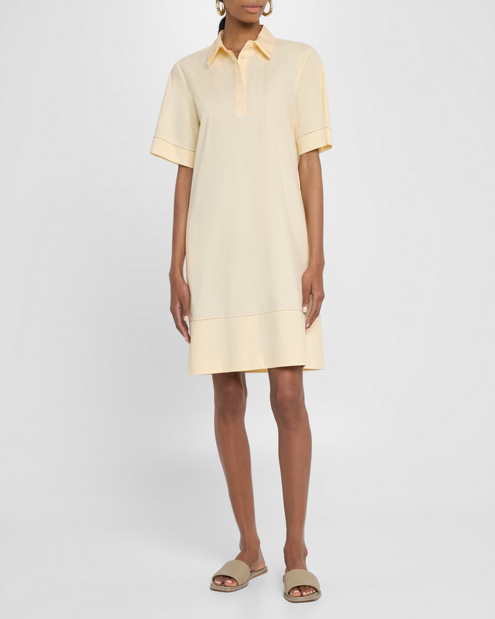 Chain-Trim Shift Shirtdress 1