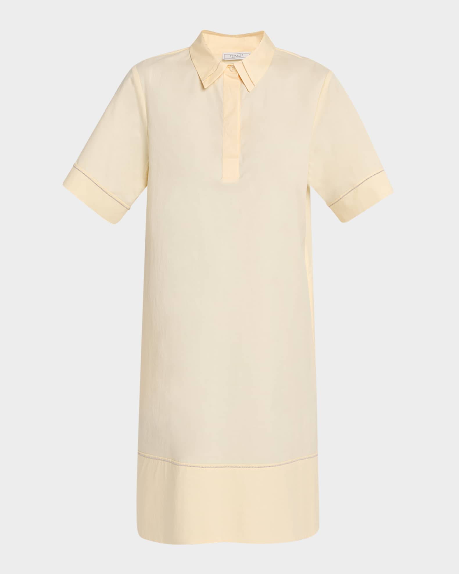 Chain-Trim Shift Shirtdress 0