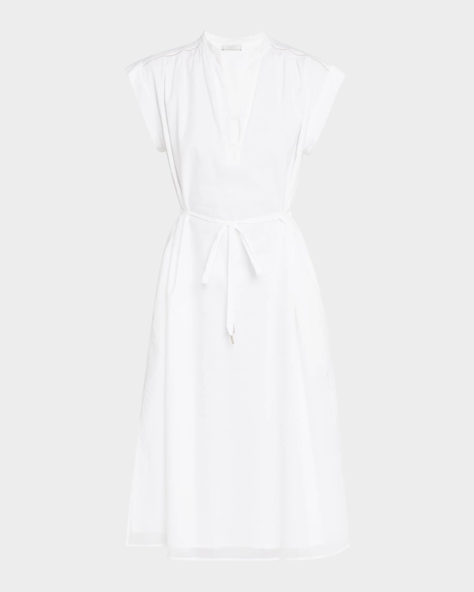 Chain-Trim Cotton Midi Dress 0