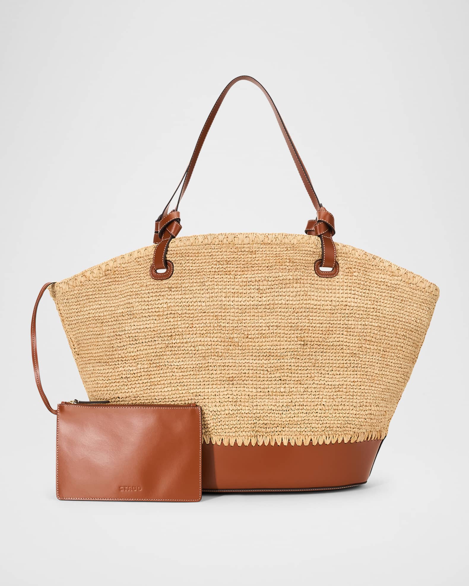 Squillo Raffia & Leather Tote Bag 0