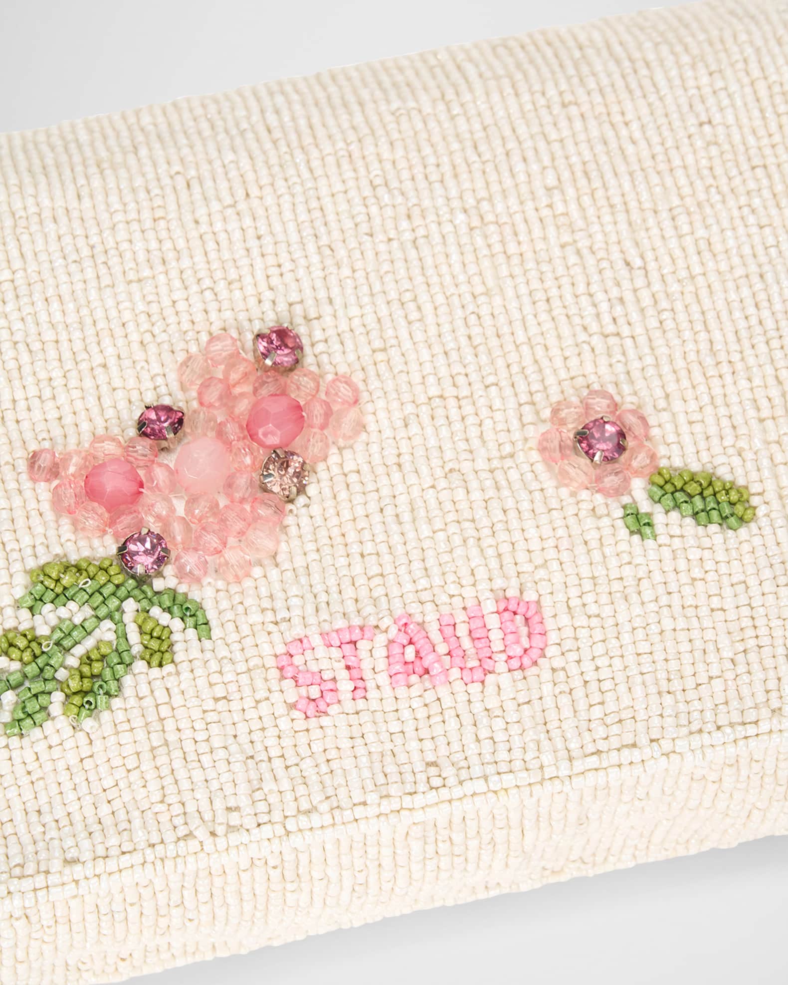 STAUD Timmy Floral Beaded Shoulder Bag | Neiman Marcus