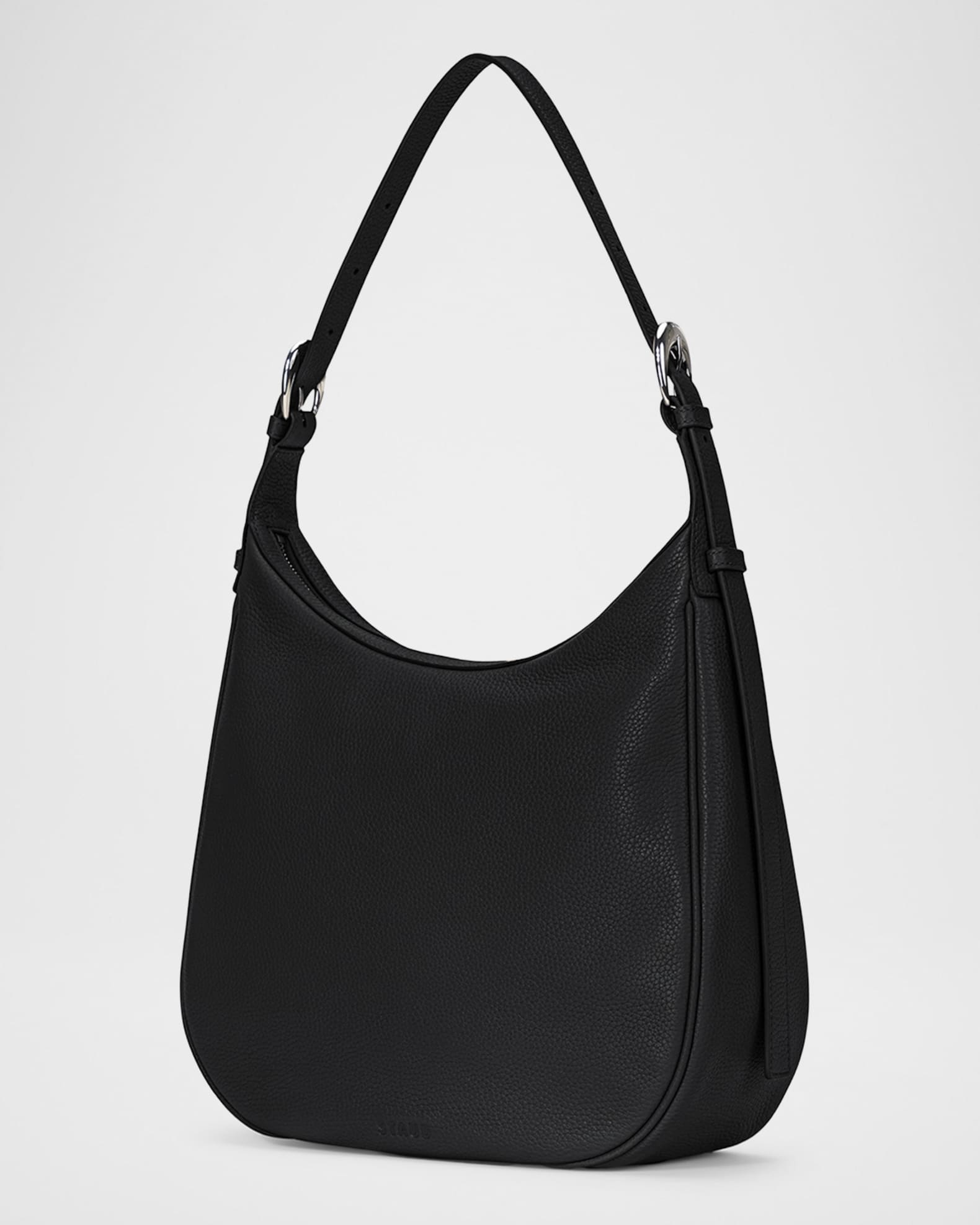 Pine Zip Leather Hobo Bag 1