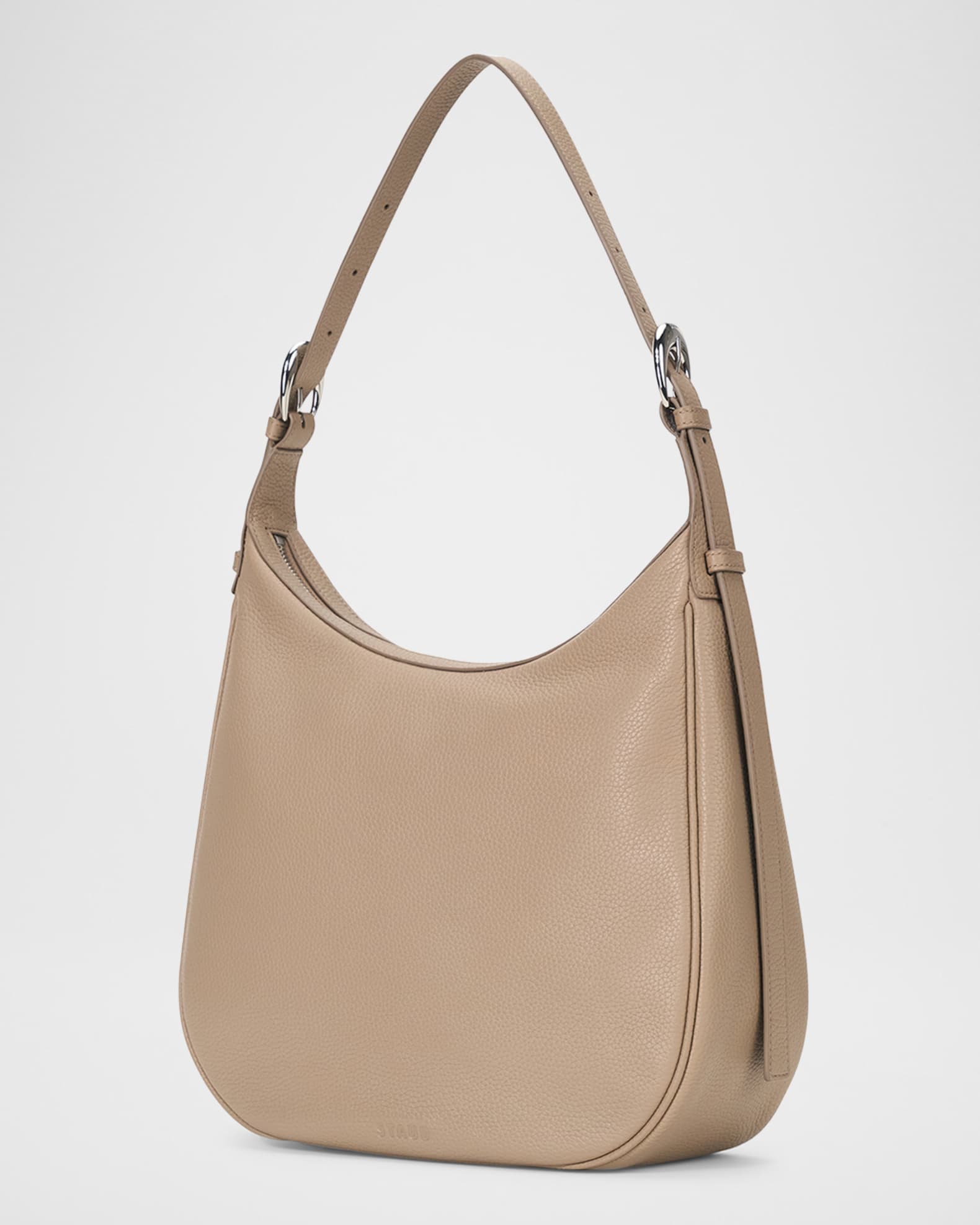 Pine Zip Leather Hobo Bag 1