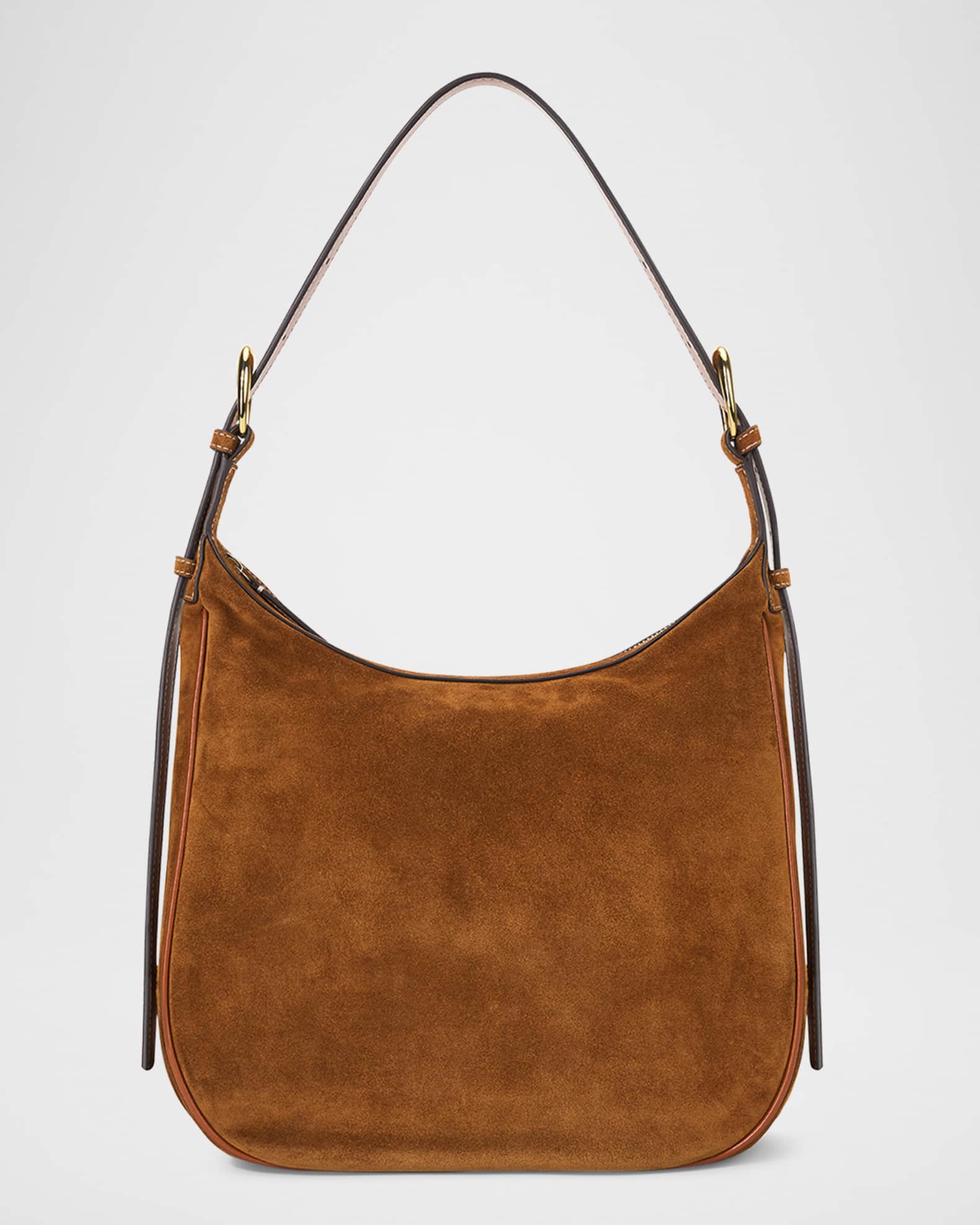 Pine Zip Suede Hobo Bag 0