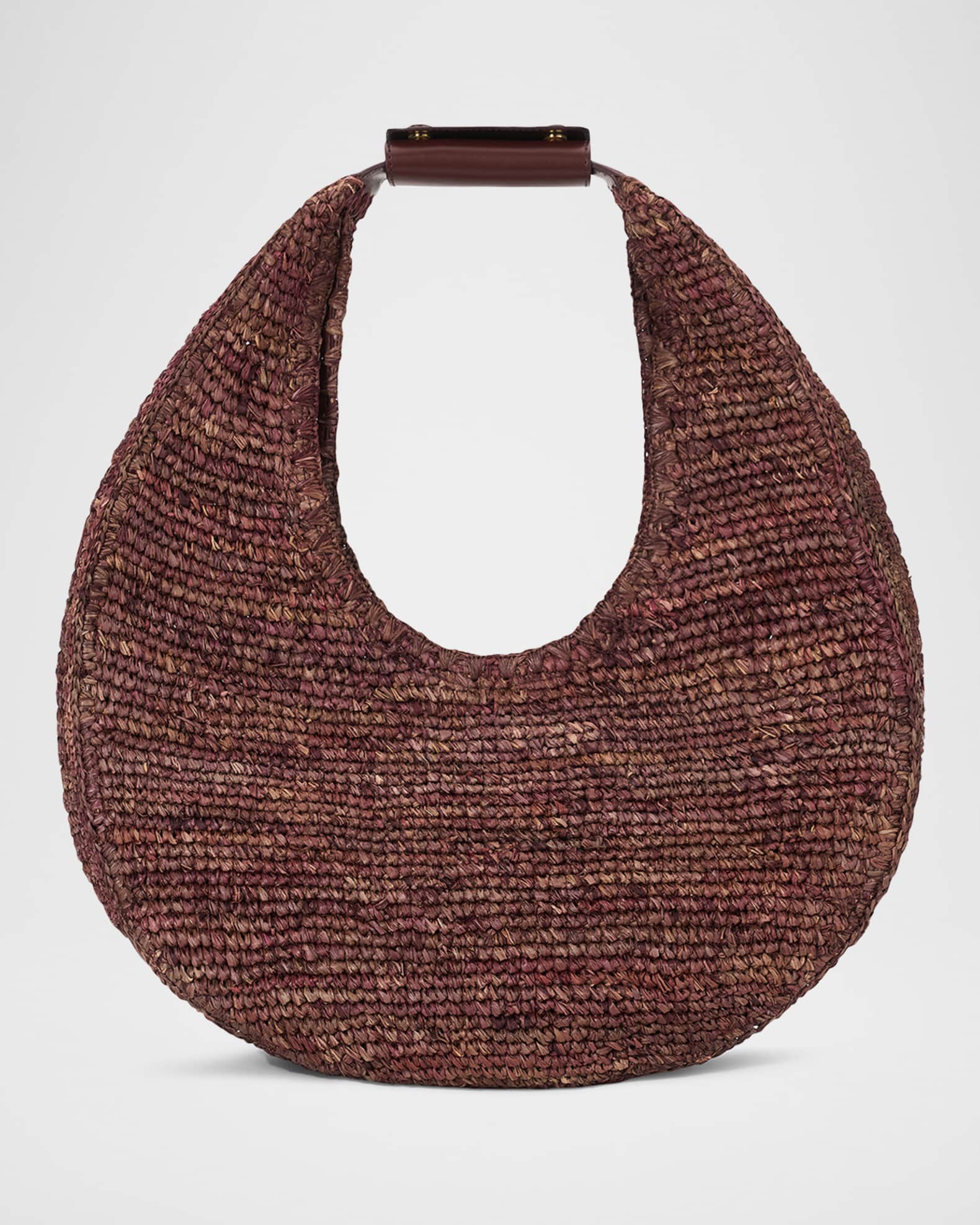 Moon Large Raffia Shoulder Bag 0