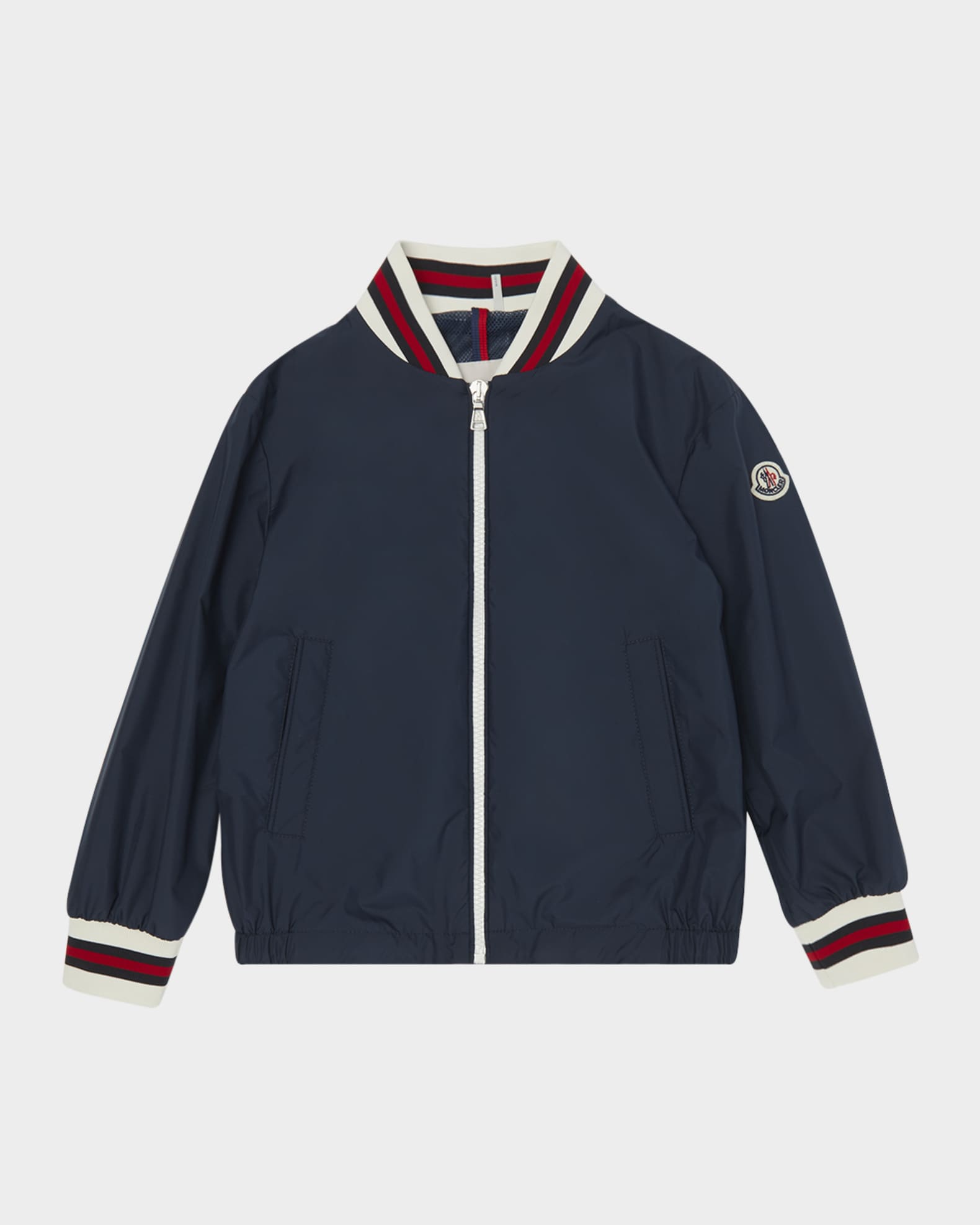 Boy's Maki Bomber with Striped Trim 0
