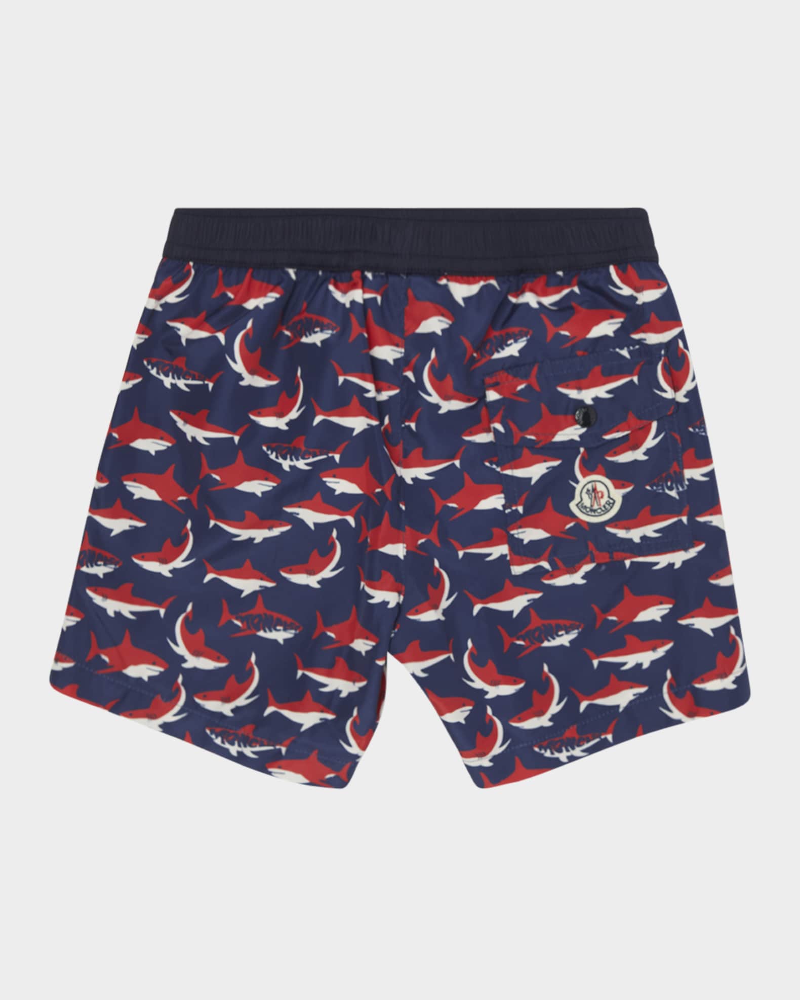 Boy's Shark-Print Swim Shorts 1