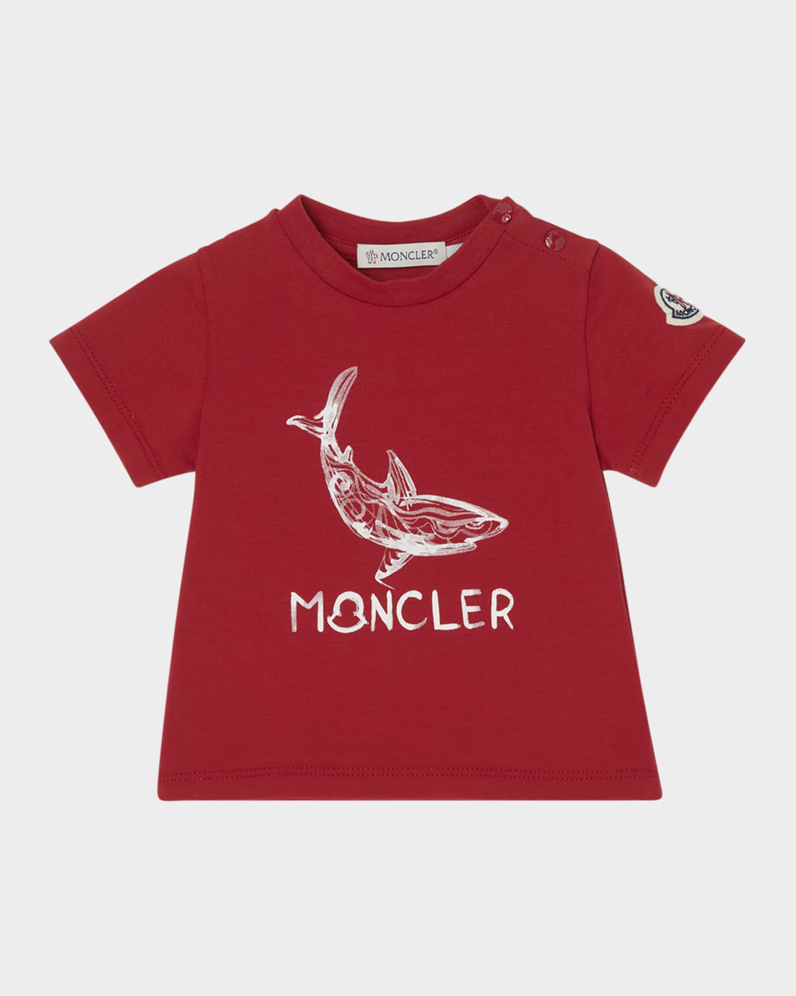 海外並行輸入正規品 Shark Boy's Moncler Graphic-Print Size T-Shirt, Short-Sleeve ダウンジャケット