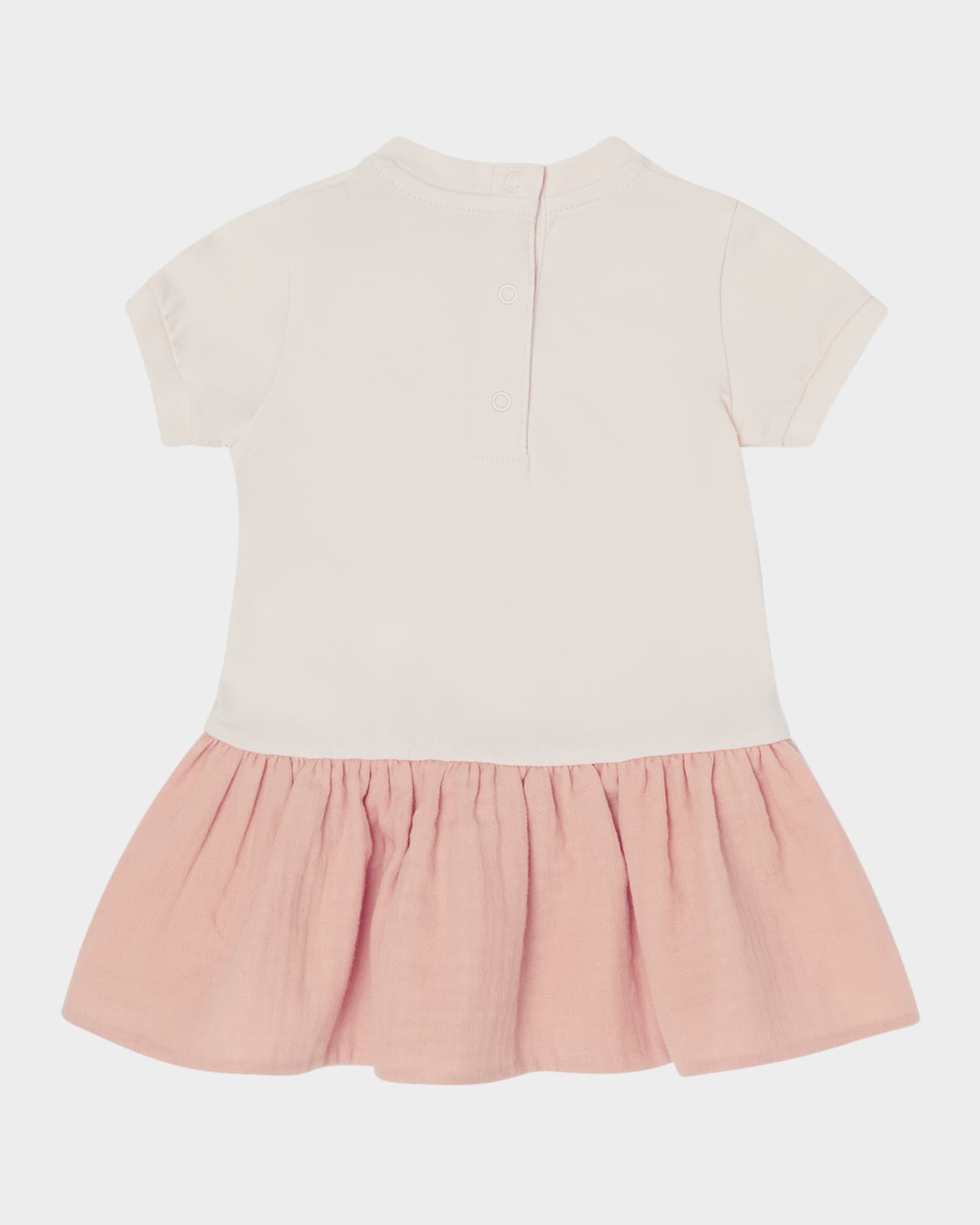 Girl's Jersey Woven Combo Dress, Size 6M-3 1