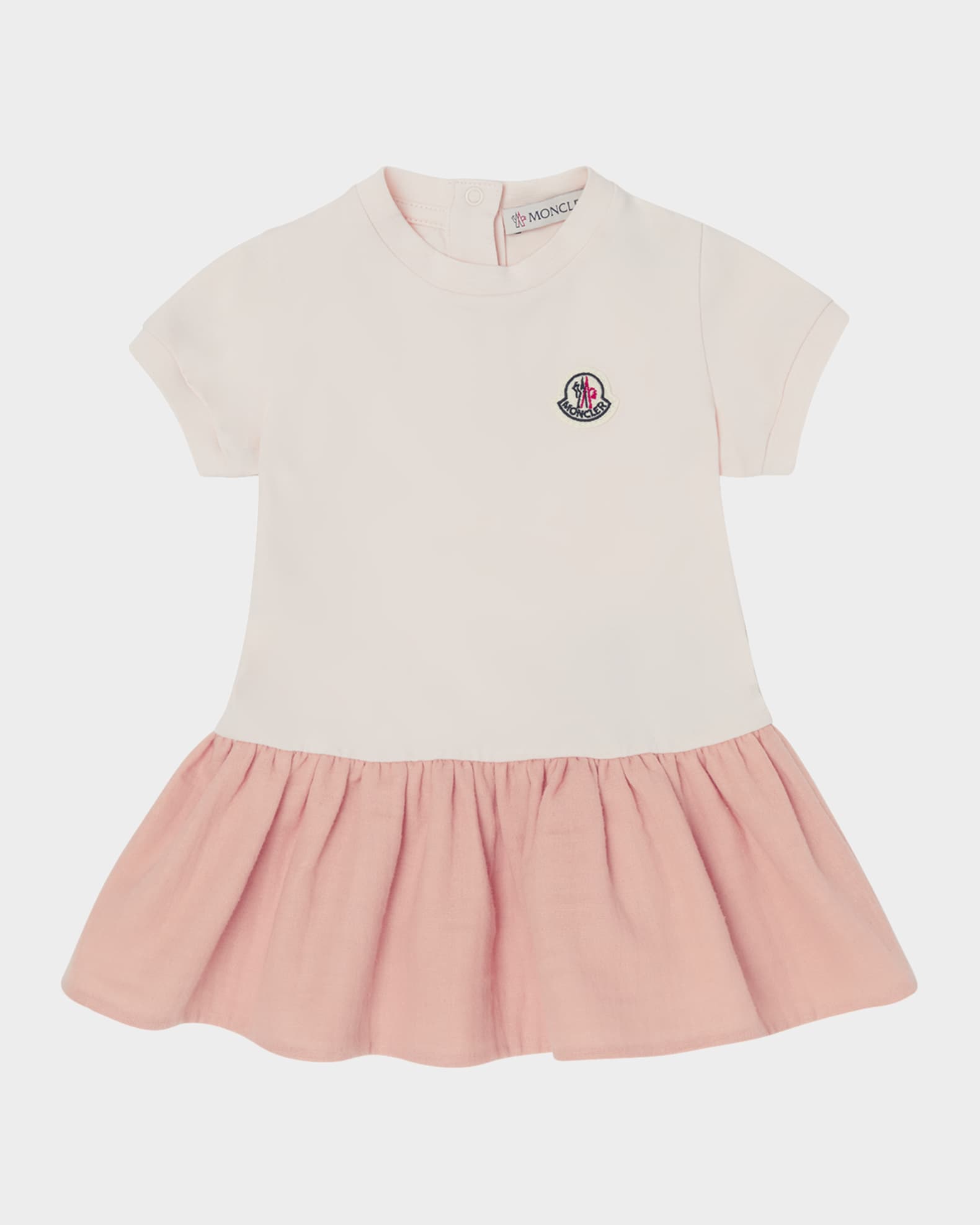 Girl's Jersey Woven Combo Dress, Size 6M-3 0