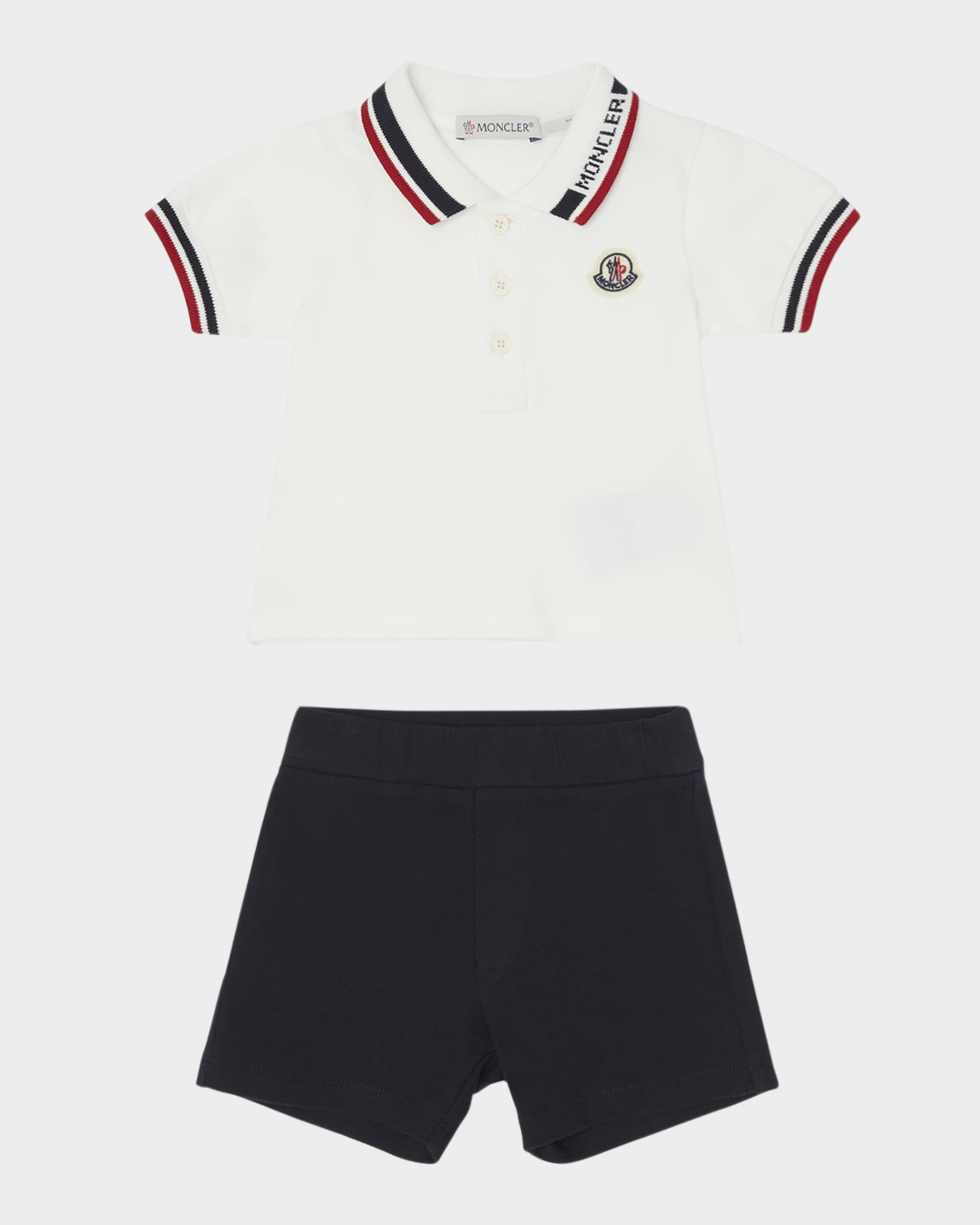 Boy's Short-Sleeve Polo Shirt and Shorts Set, Size 6M-3 0