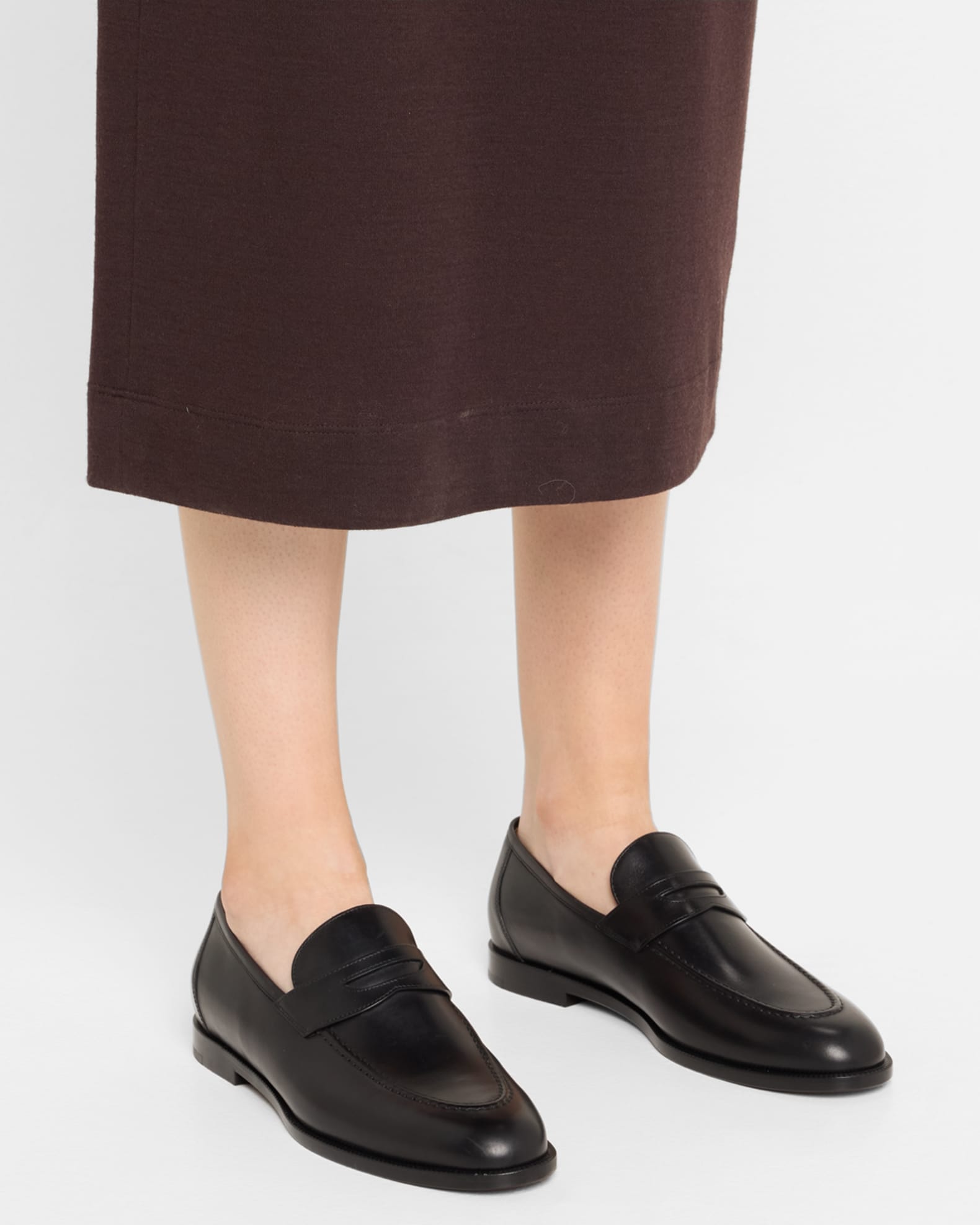 Loro Piana Sergio Leather Penny Loafers | Neiman Marcus
