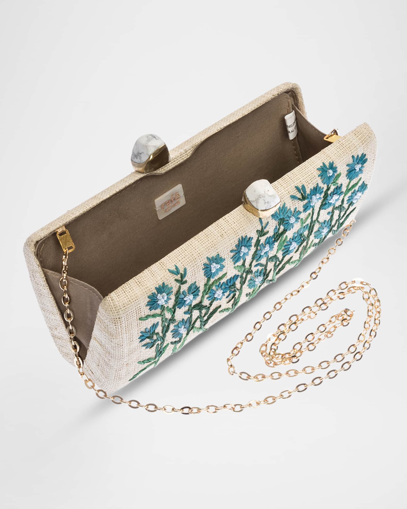 Rafe Alessandra Flower Long Clutch Bag | Neiman Marcus