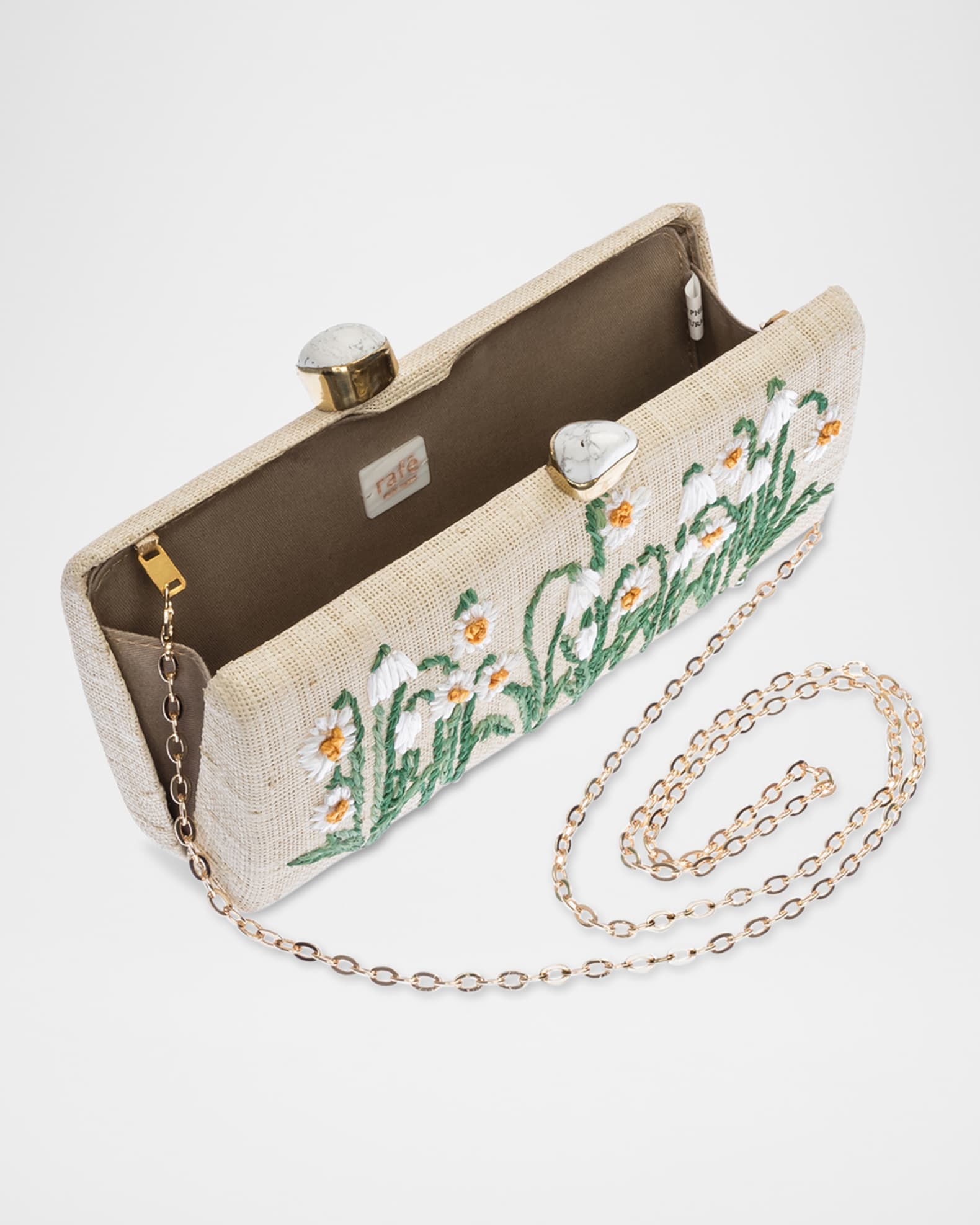 Rafe Alessandra Flower Long Clutch Bag | Neiman Marcus