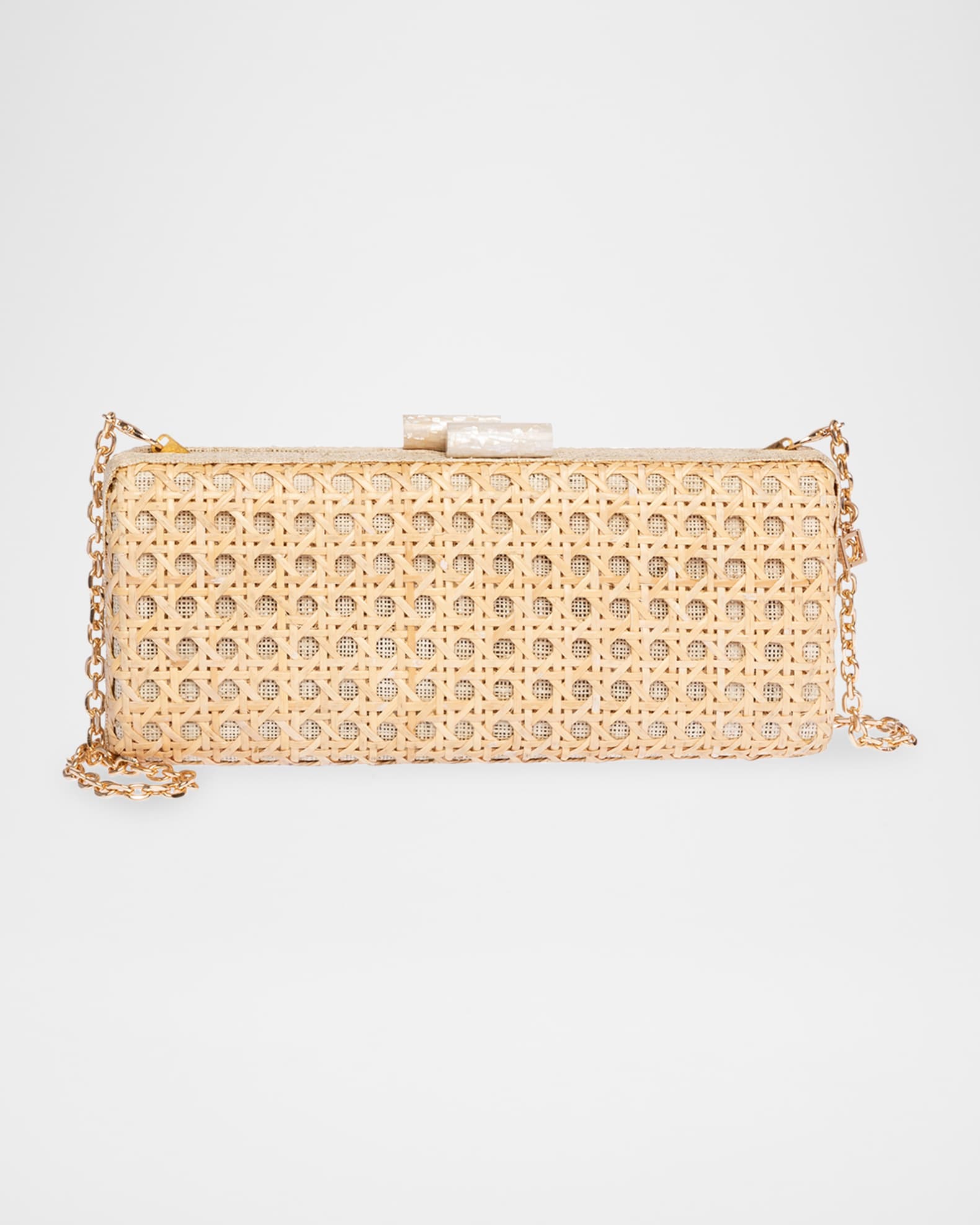 Alessandra Cutout Woven Long Clutch Bag 0