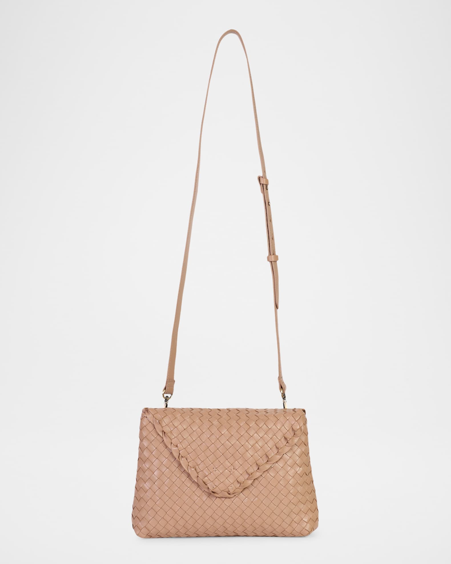Jamie Envelope Woven Leather Clutch Bag 1