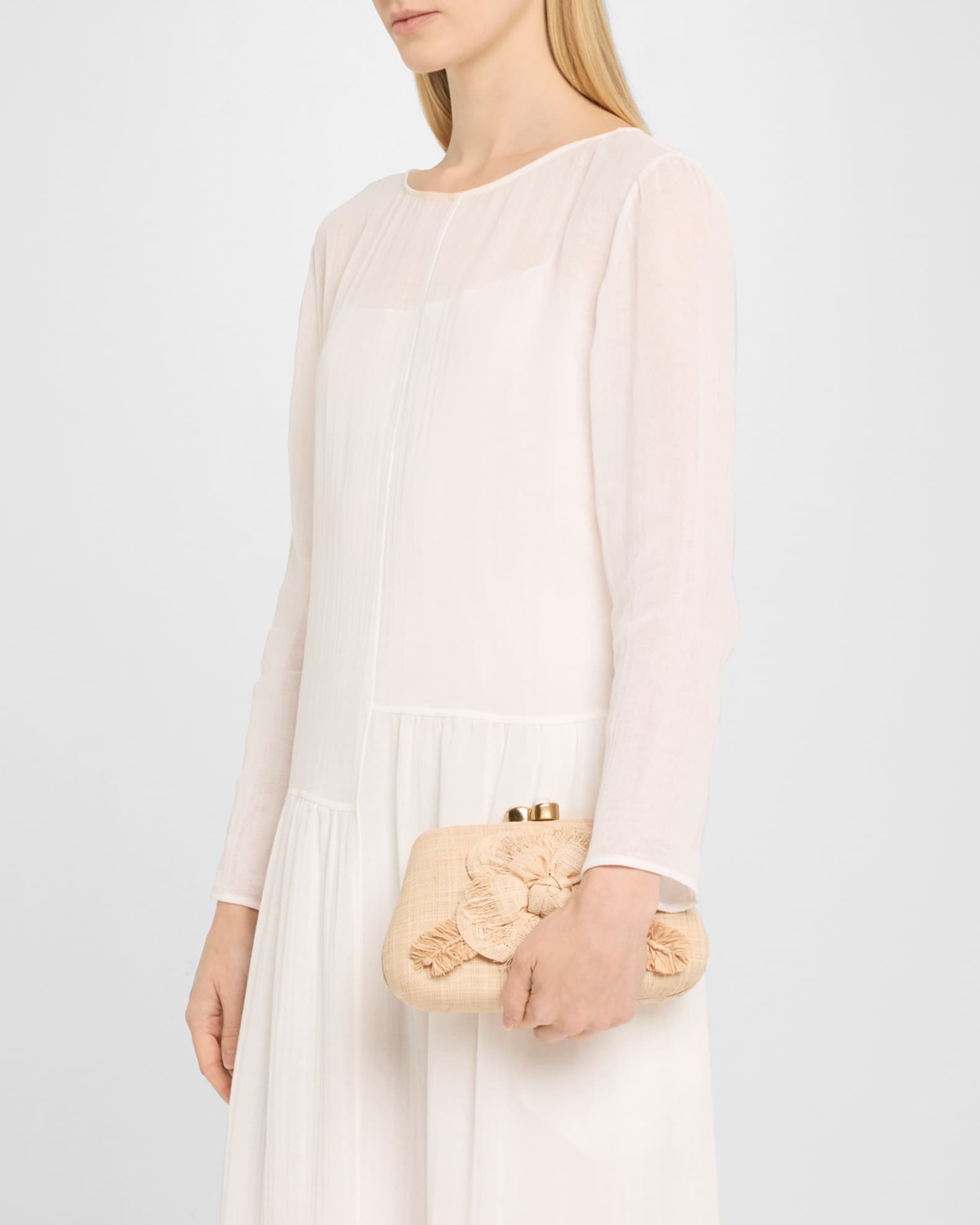 Rosie Flower Straw Clutch Bag 1
