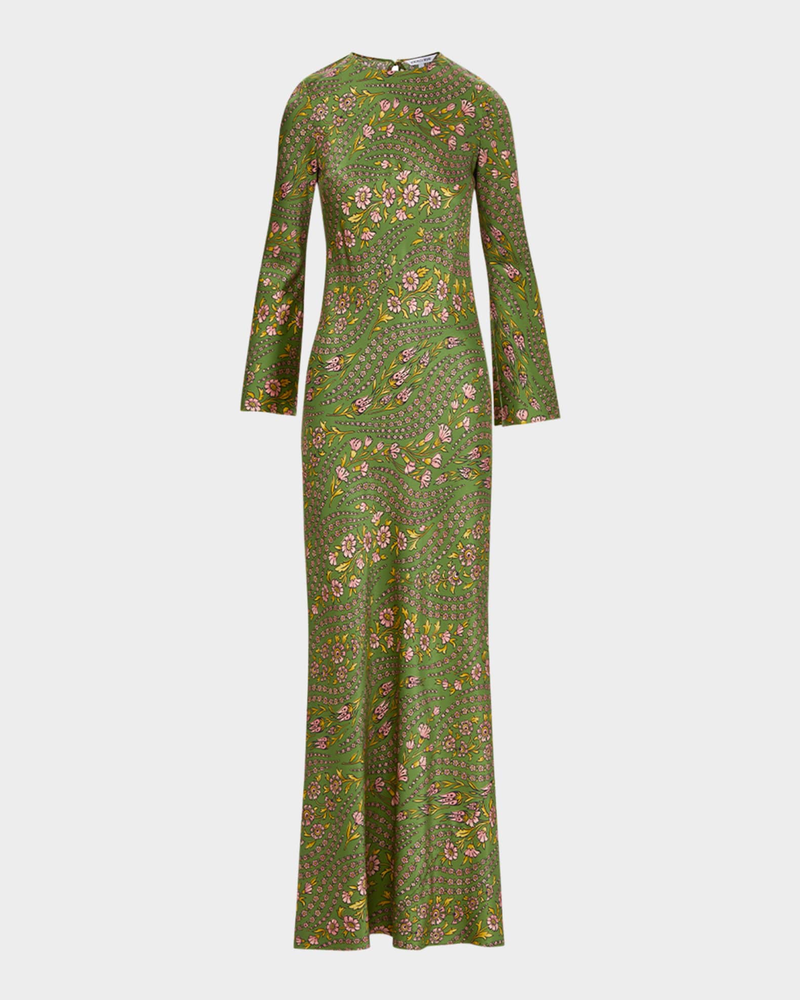 Gemma Floral Long-Sleeve Maxi Dress 0