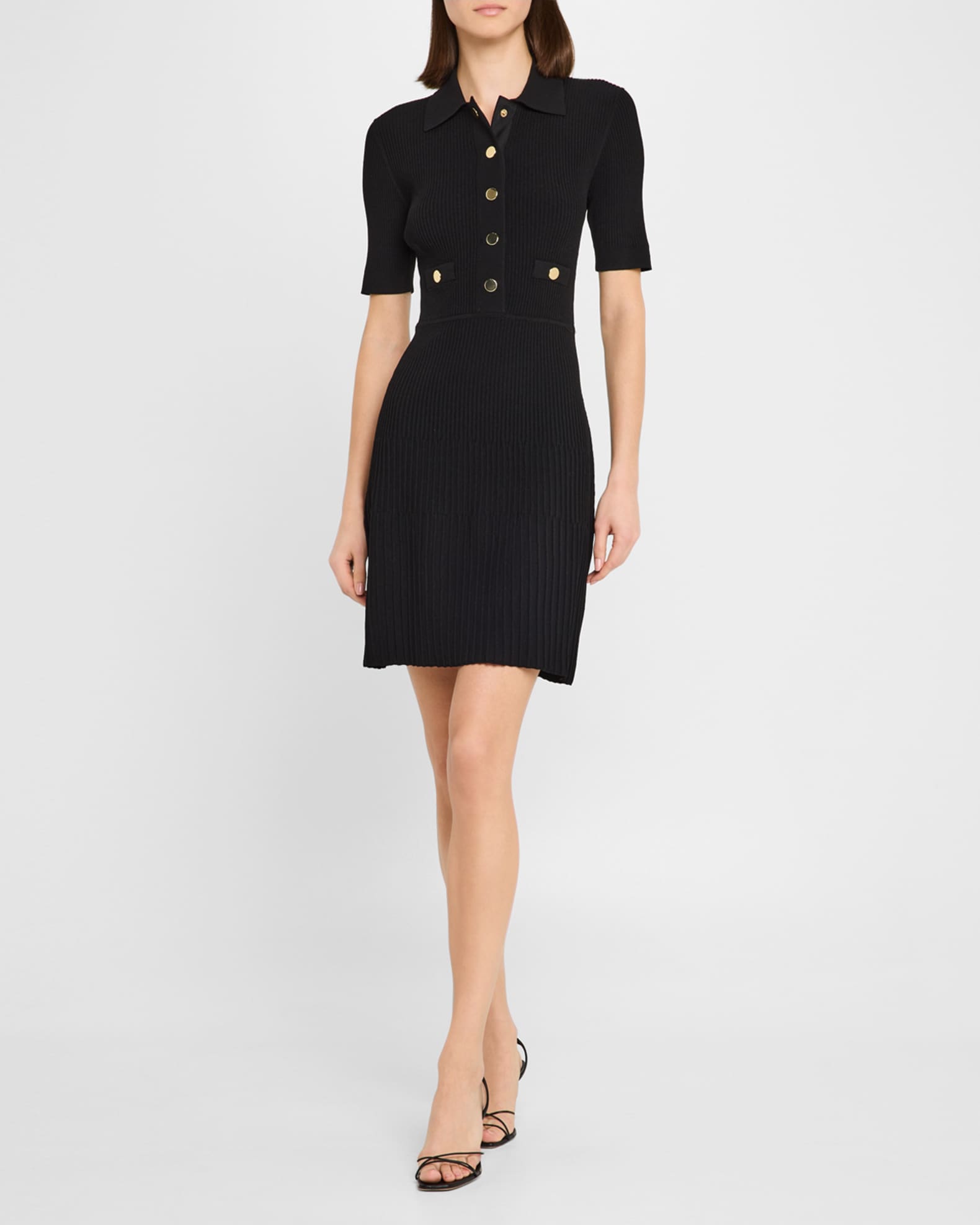 Lauper Short-Sleeve Ribbed Mini Dress 1