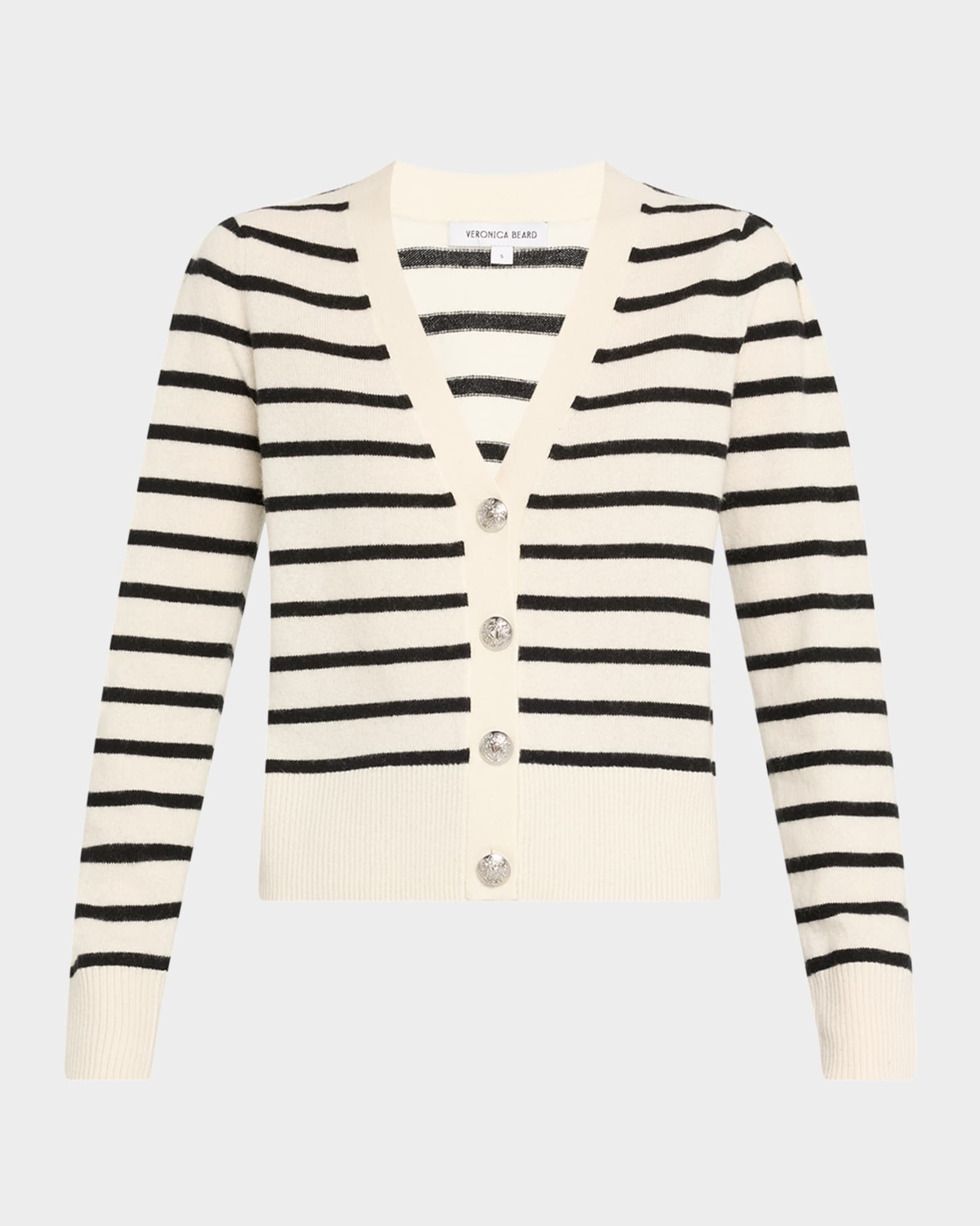 Solene Stripe Cashmere Cardigan 0