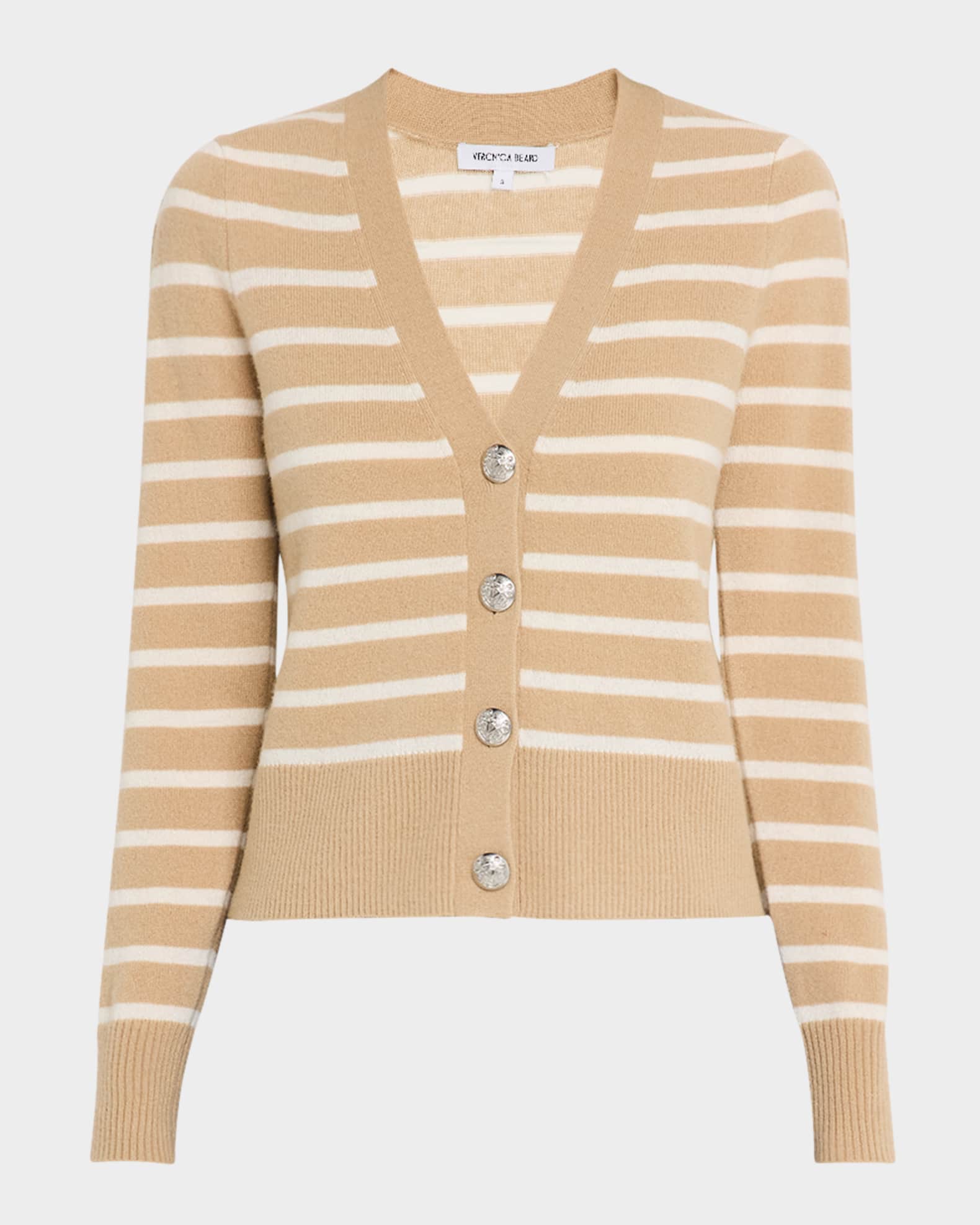 Solene Stripe Cashmere Cardigan 0