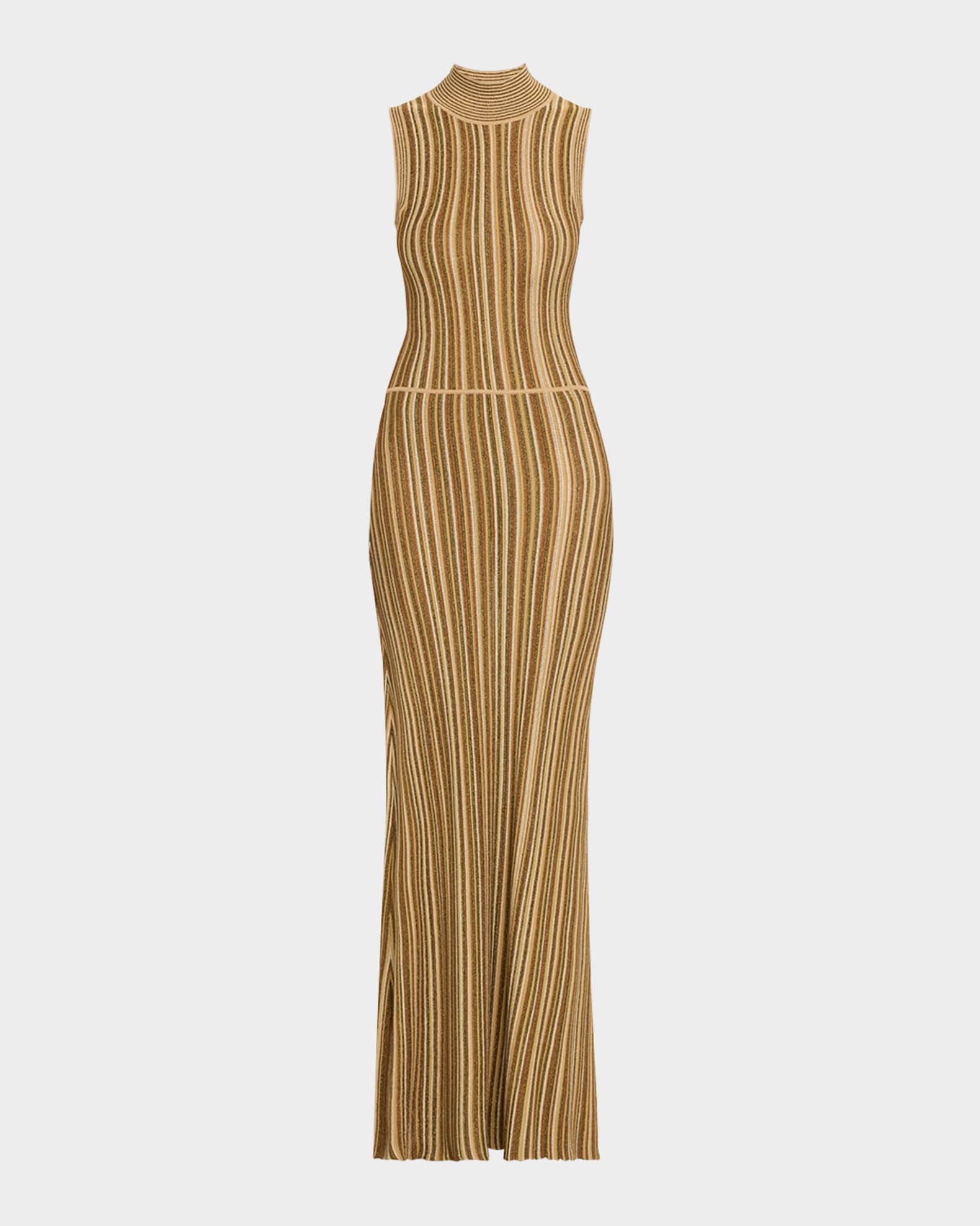 Anna Stripe Sleeveless Maxi Dress 0