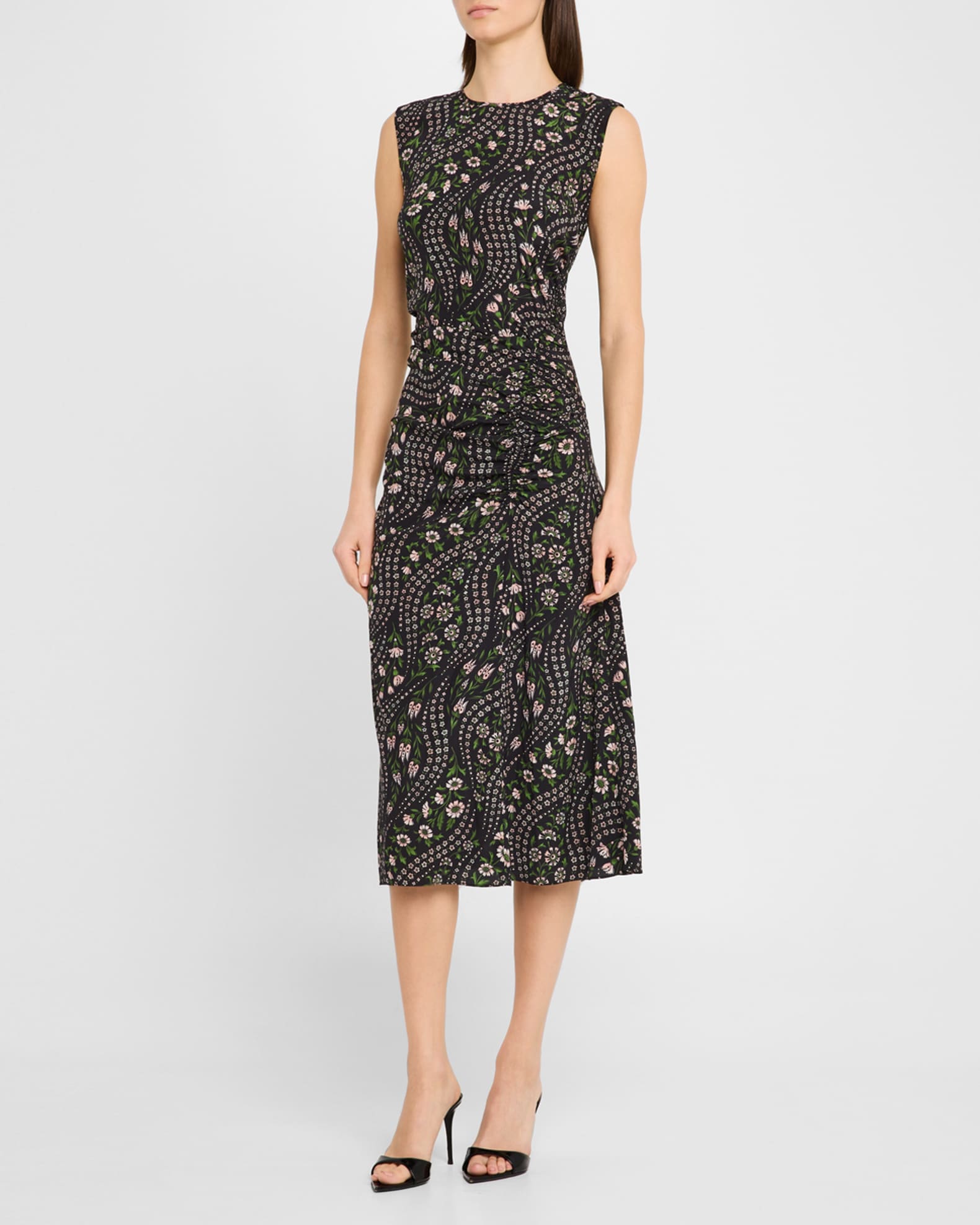 Viviana Floral Silk Midi Dress 1
